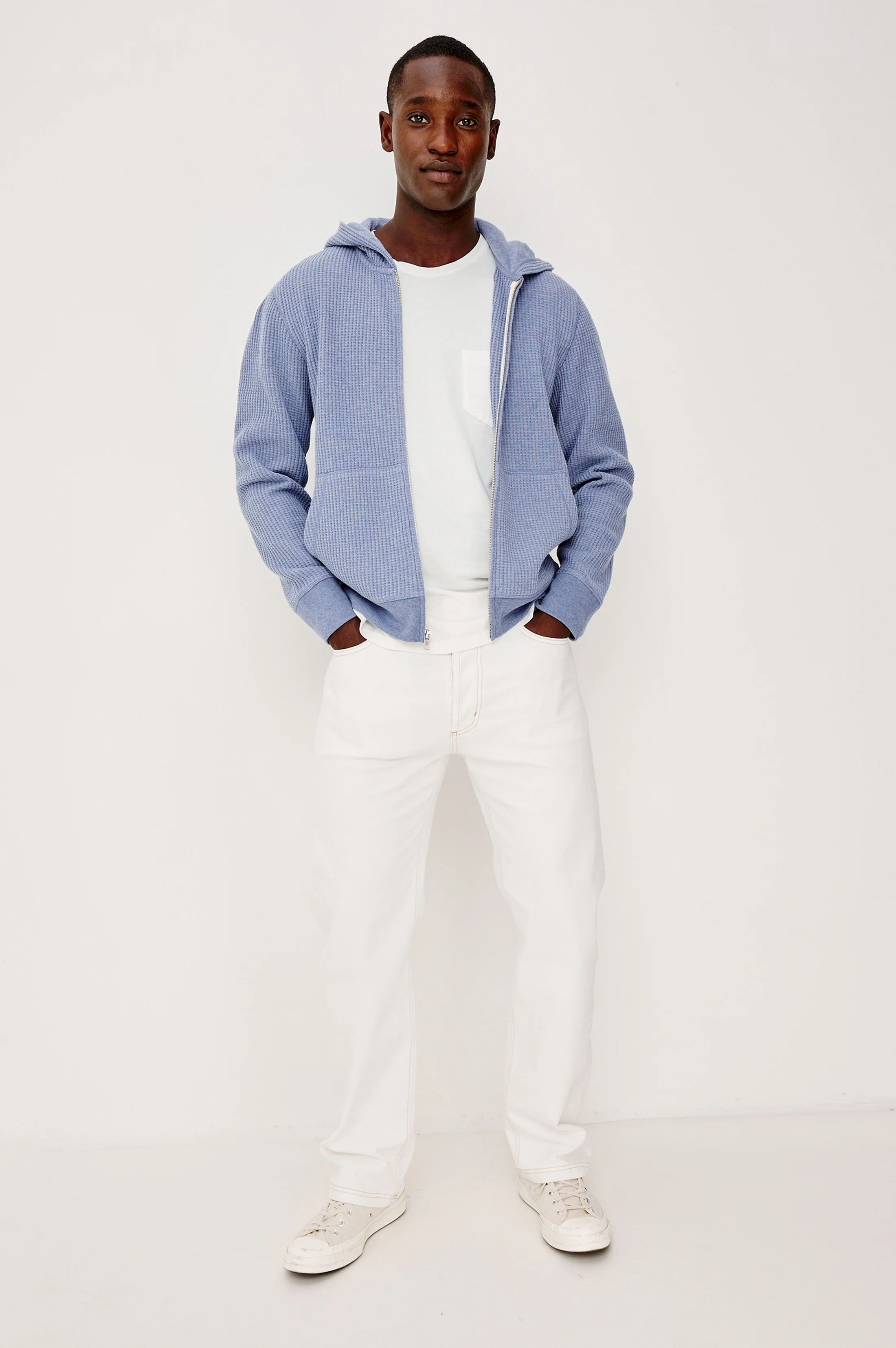 KENTON HOODIE  - BLUE HEATHER - Image 4