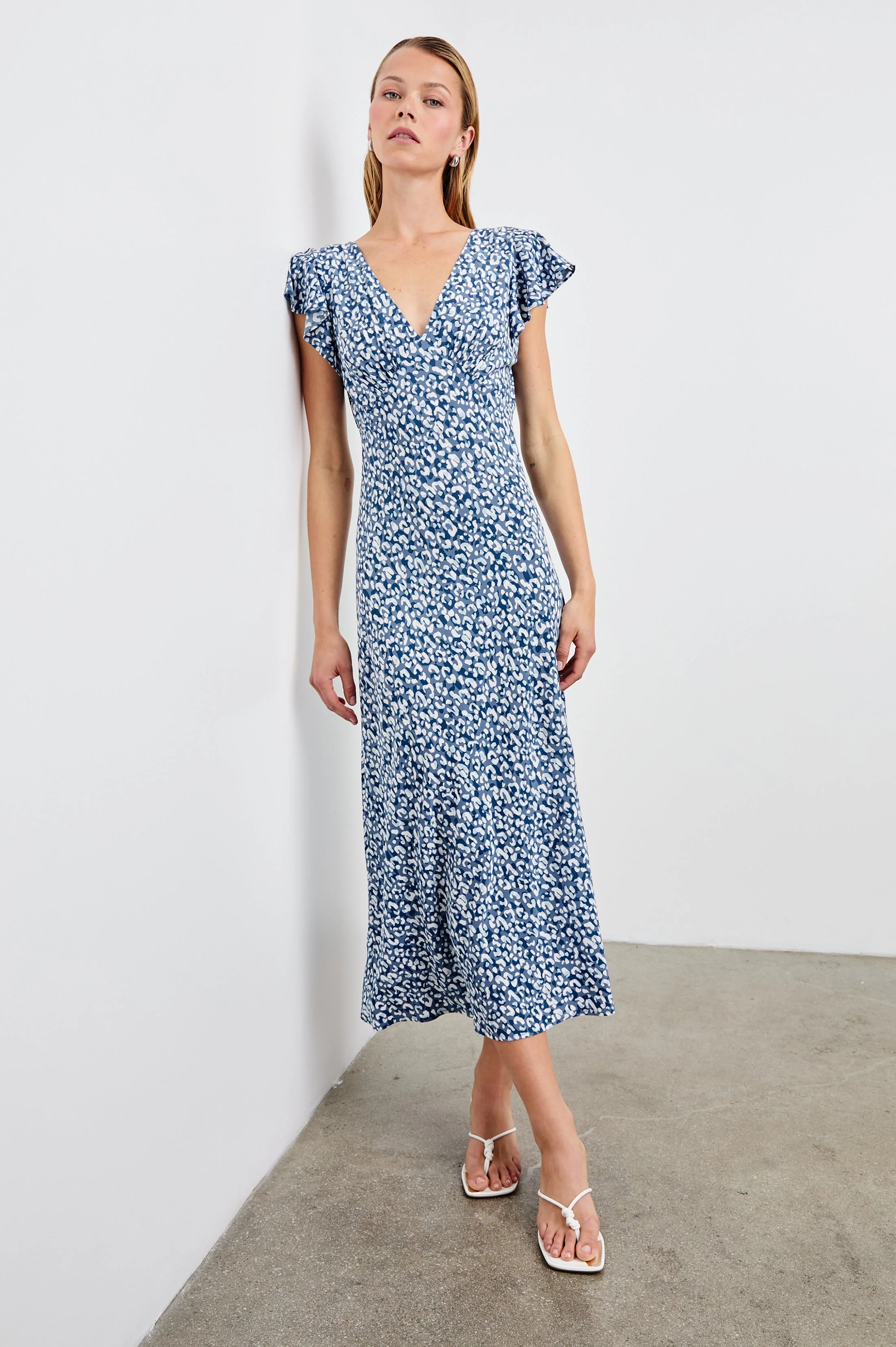 KENZ DRESS - BLUE MIXED CHEETAH - Image 3