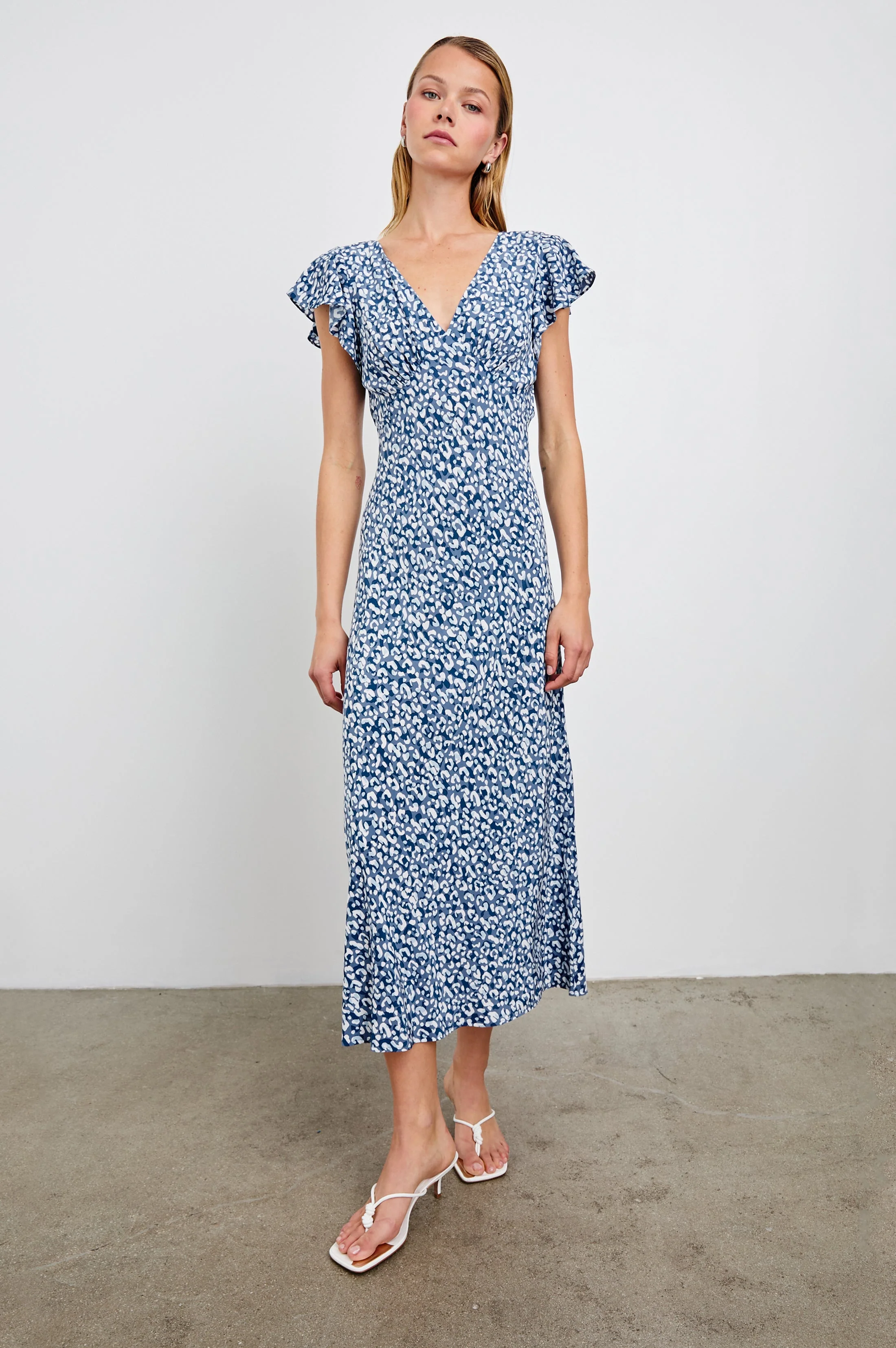 KENZ DRESS - BLUE MIXED CHEETAH - Image 4