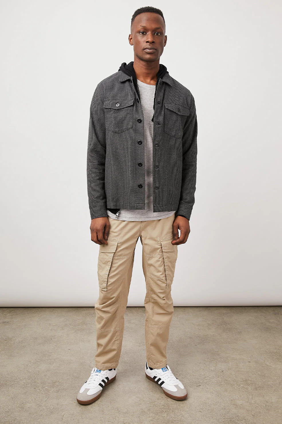 KEROUAC SHIRT JACKET - CHARCOAL BLACK HOUNDSTOOTH - Image 3