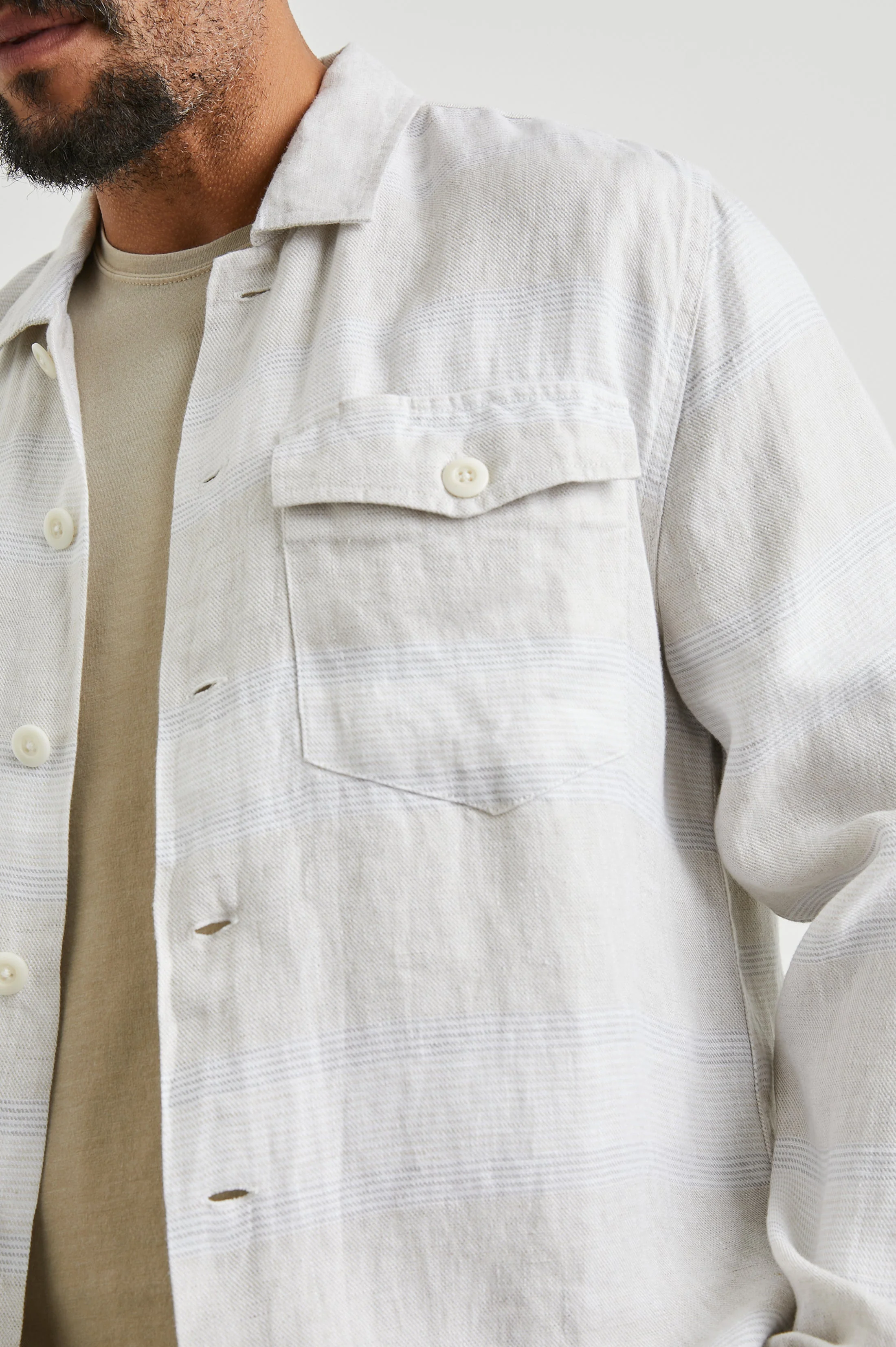 KEROUAC SHIRT JACKET - WICKER GRAPHITE STRIPE - Image 2