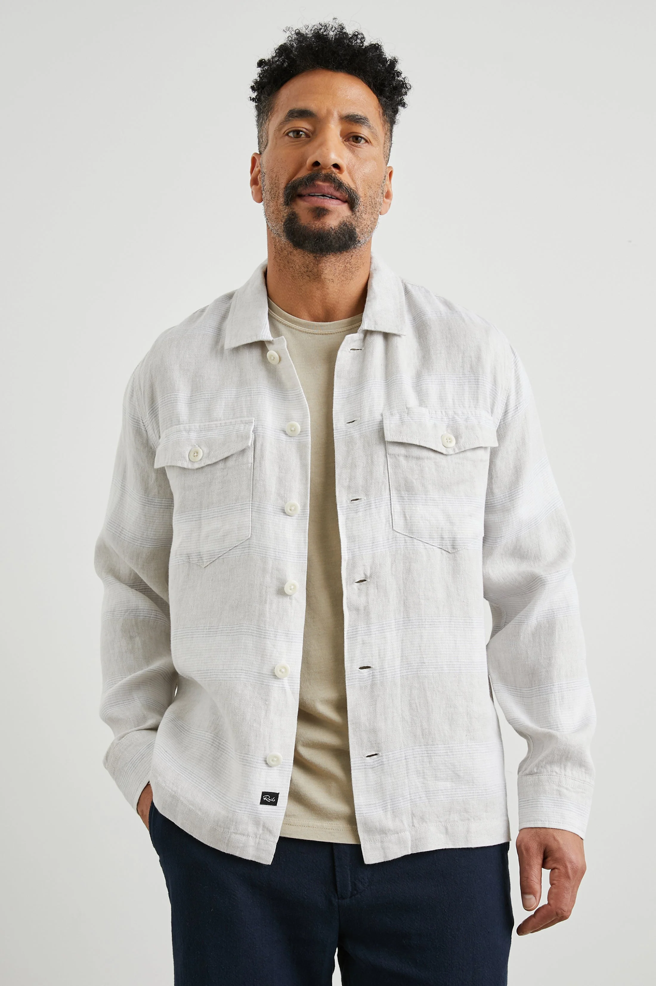 KEROUAC SHIRT JACKET - WICKER GRAPHITE STRIPE - Image 4