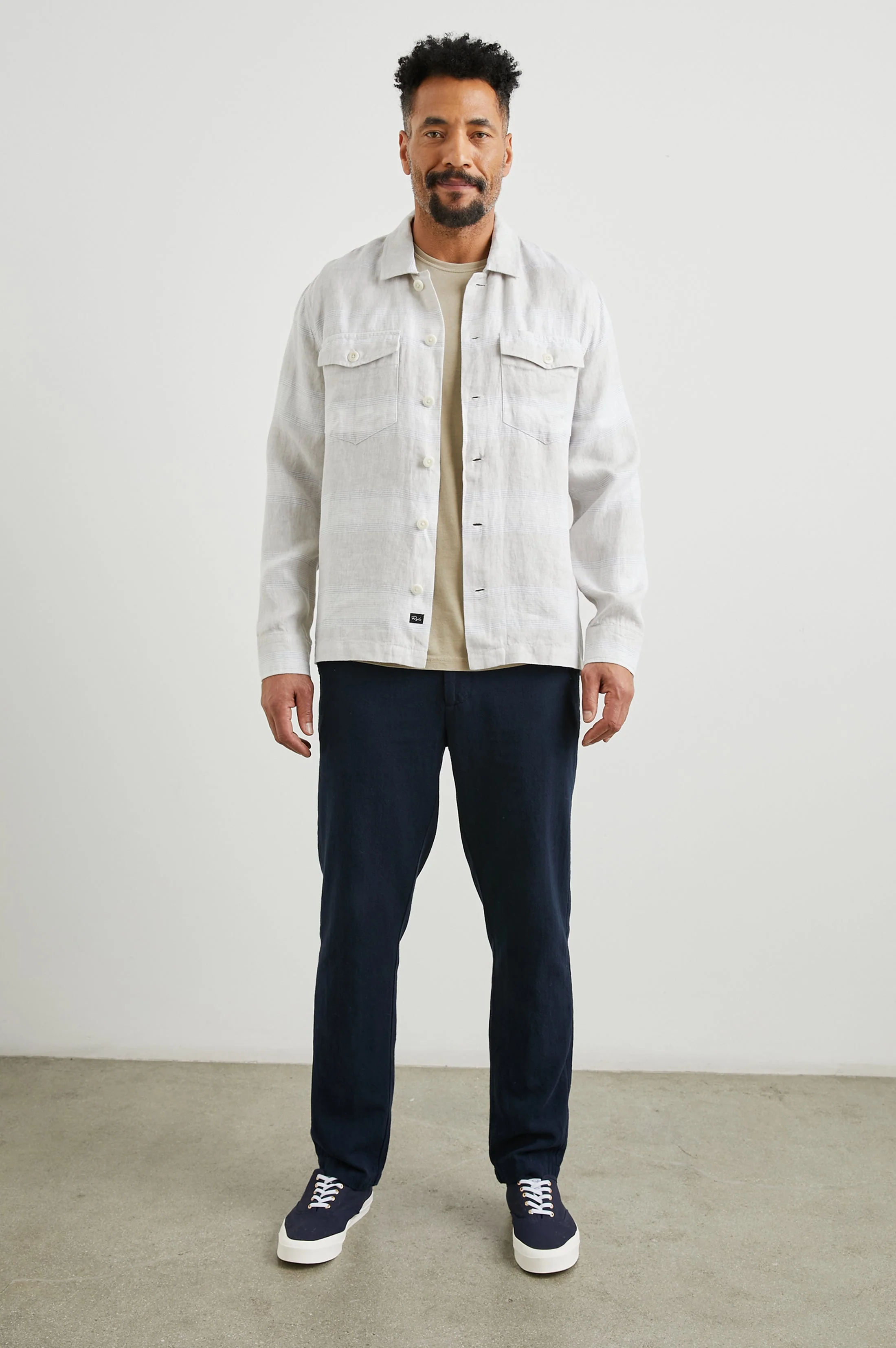 KEROUAC SHIRT JACKET - WICKER GRAPHITE STRIPE - Image 5