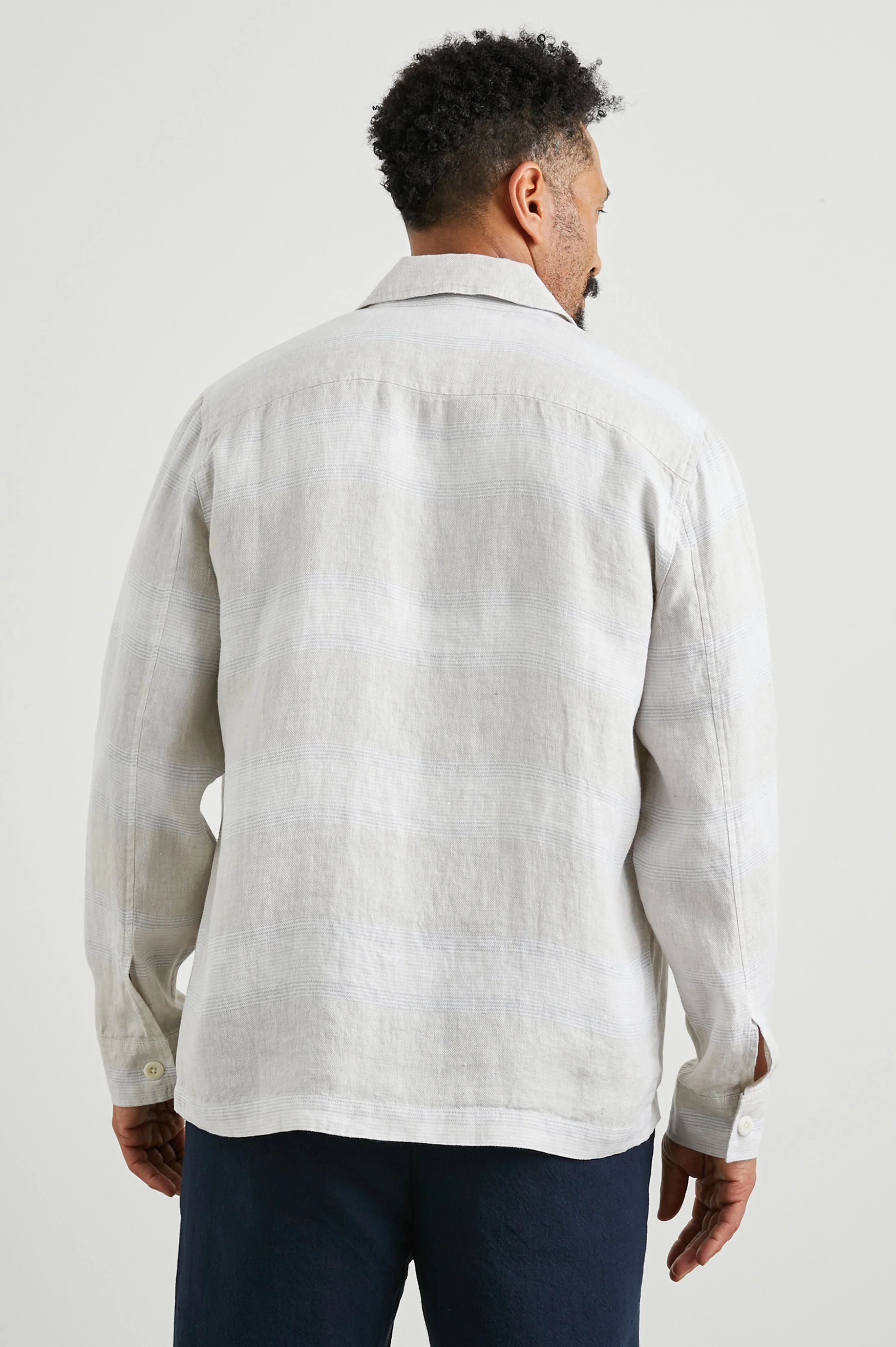 KEROUAC SHIRT JACKET - WICKER GRAPHITE STRIPE - Image 6