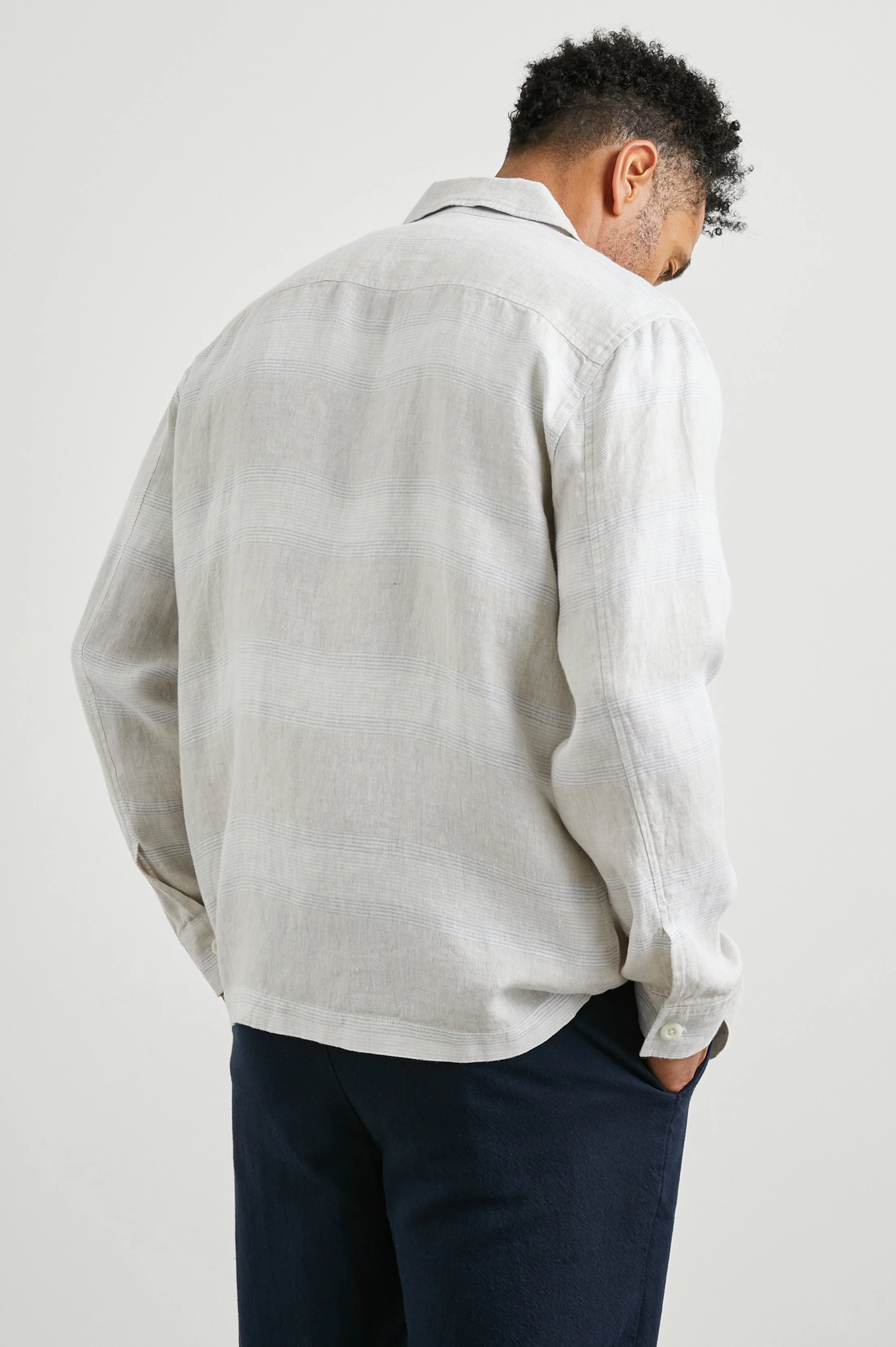 KEROUAC SHIRT JACKET - WICKER GRAPHITE STRIPE - Image 7