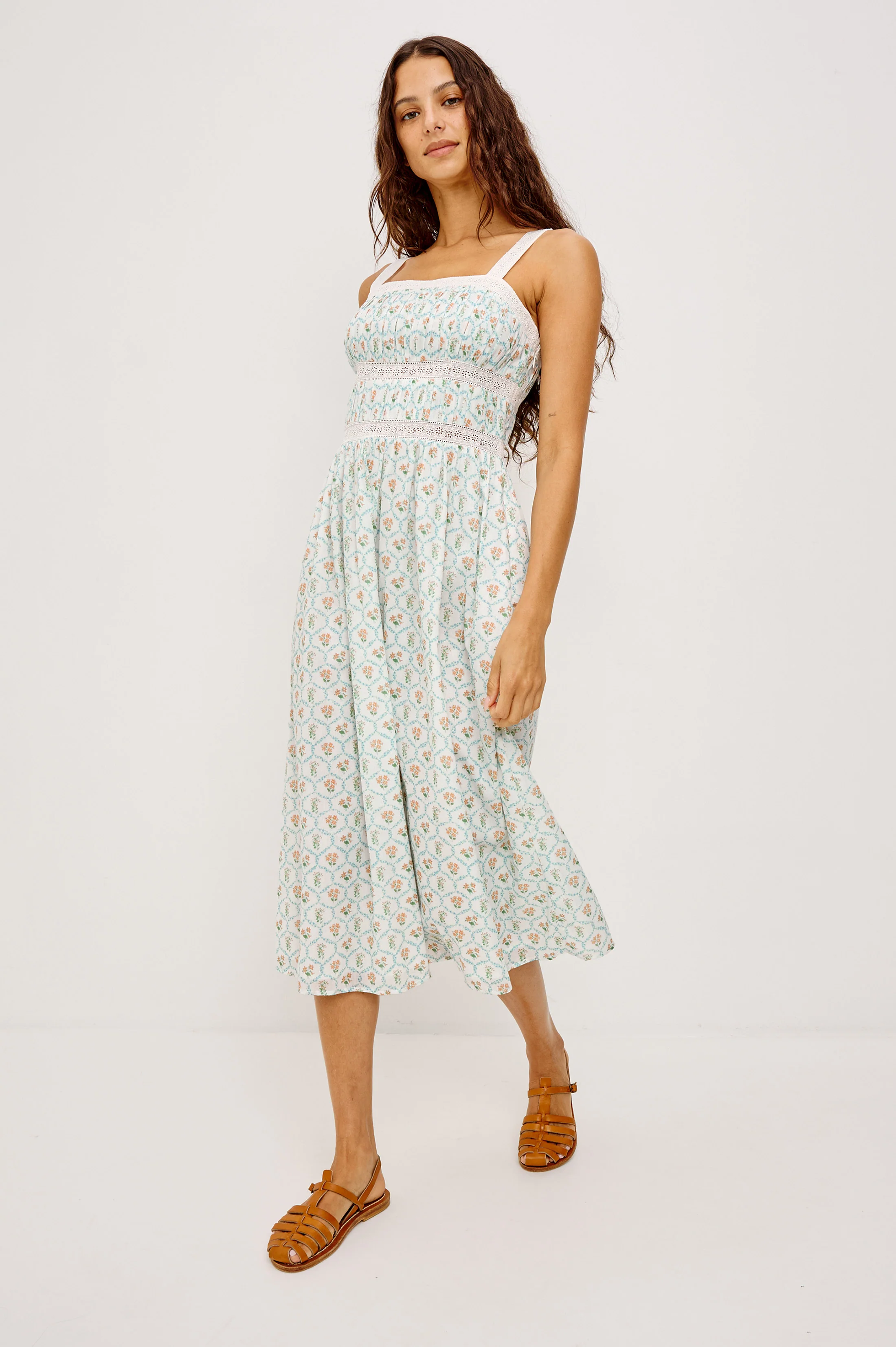 KIMIKO DRESS - PEACH PEONY