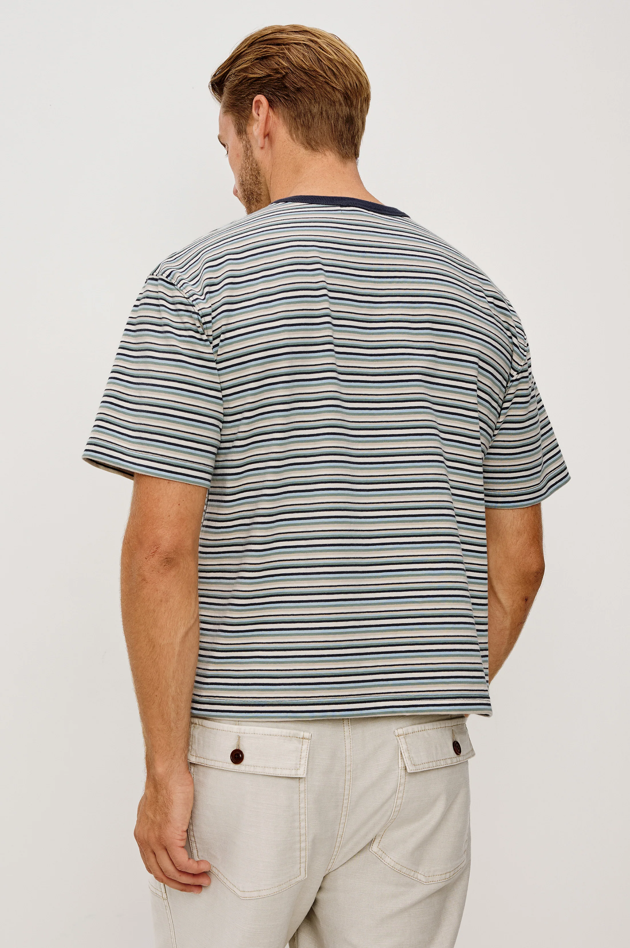 KIP T-SHIRT - PLAYA AZUL STRIPE - Image 4