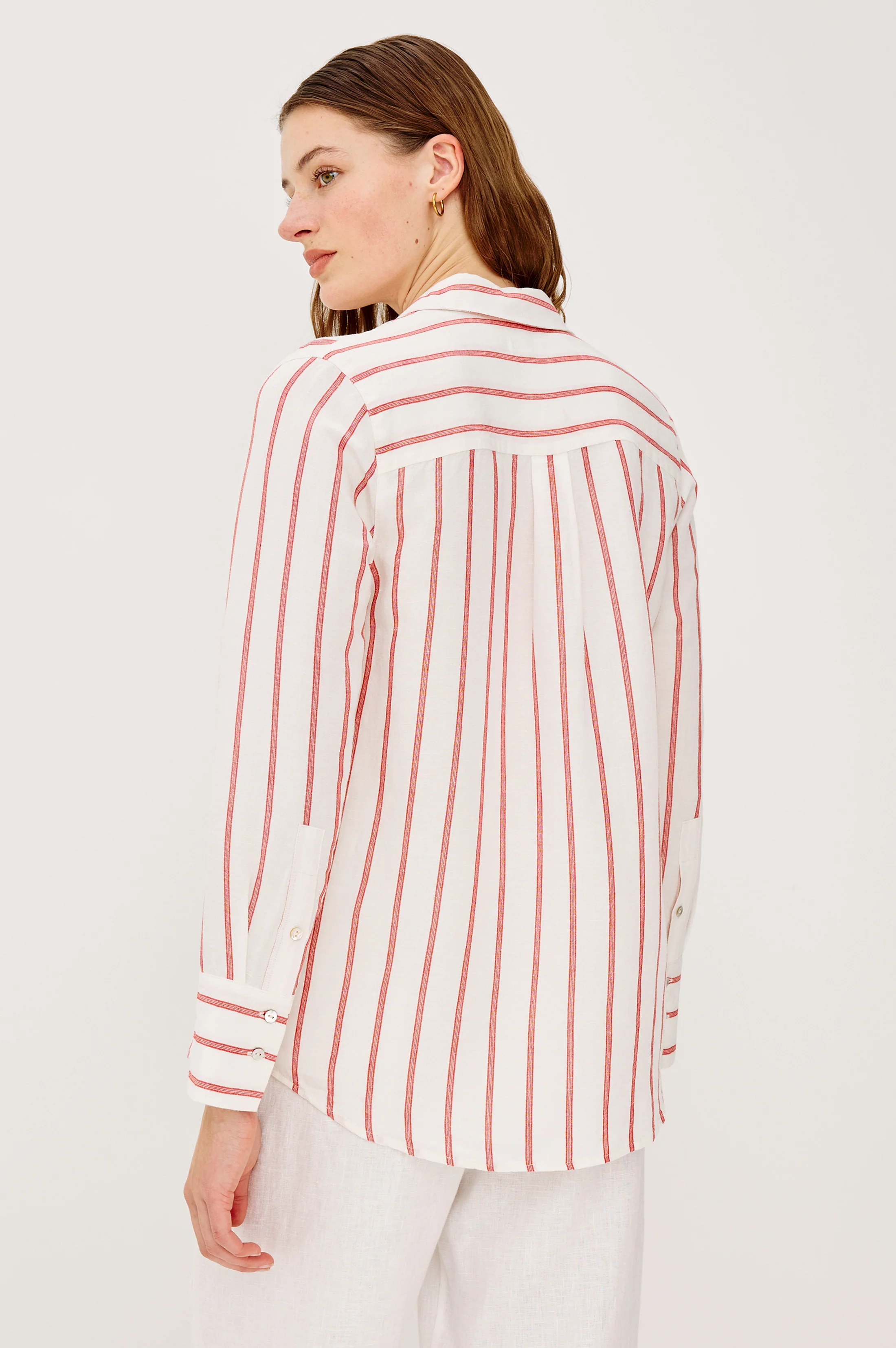 KNOX SHIRT - SCARLET IVORY STRIPE - Image 6