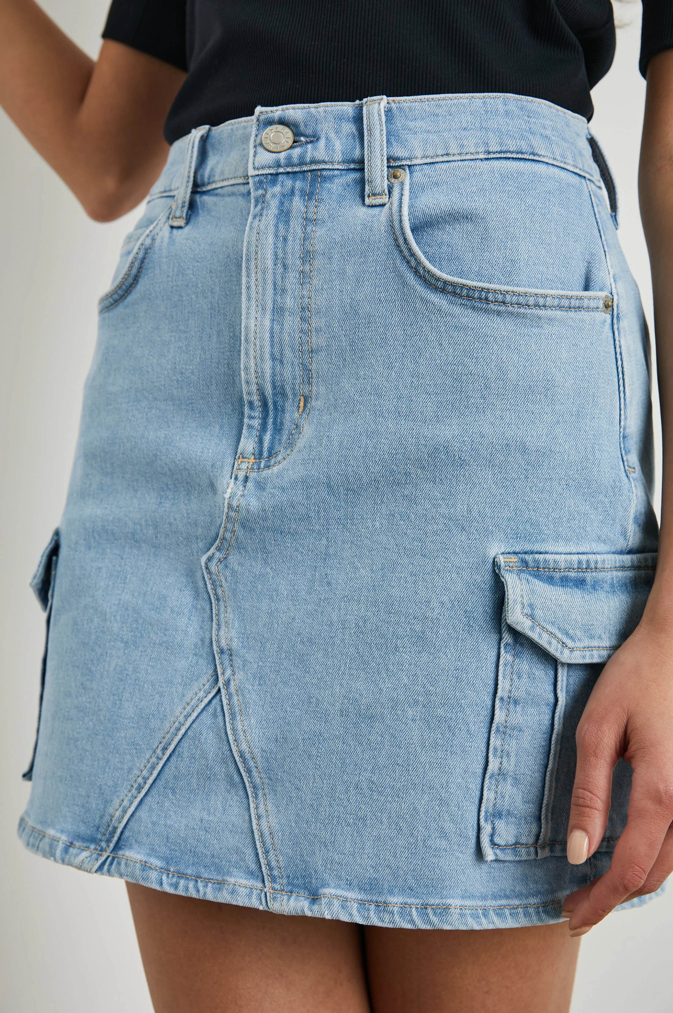 LAUREL CARGO SKIRT - CRYSTAL BLUE - Image 4
