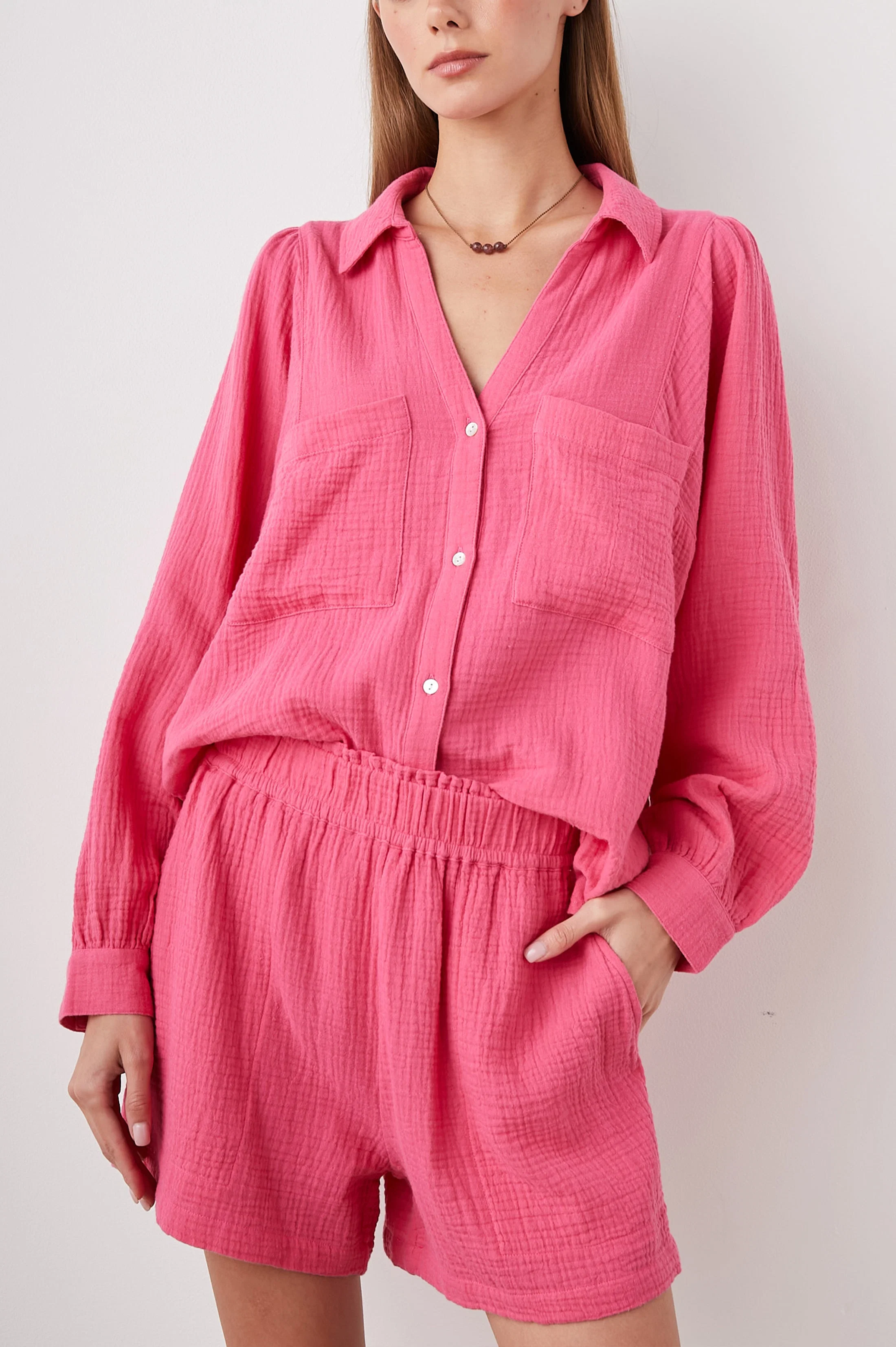 LAUREN SHIRT - HIBISCUS