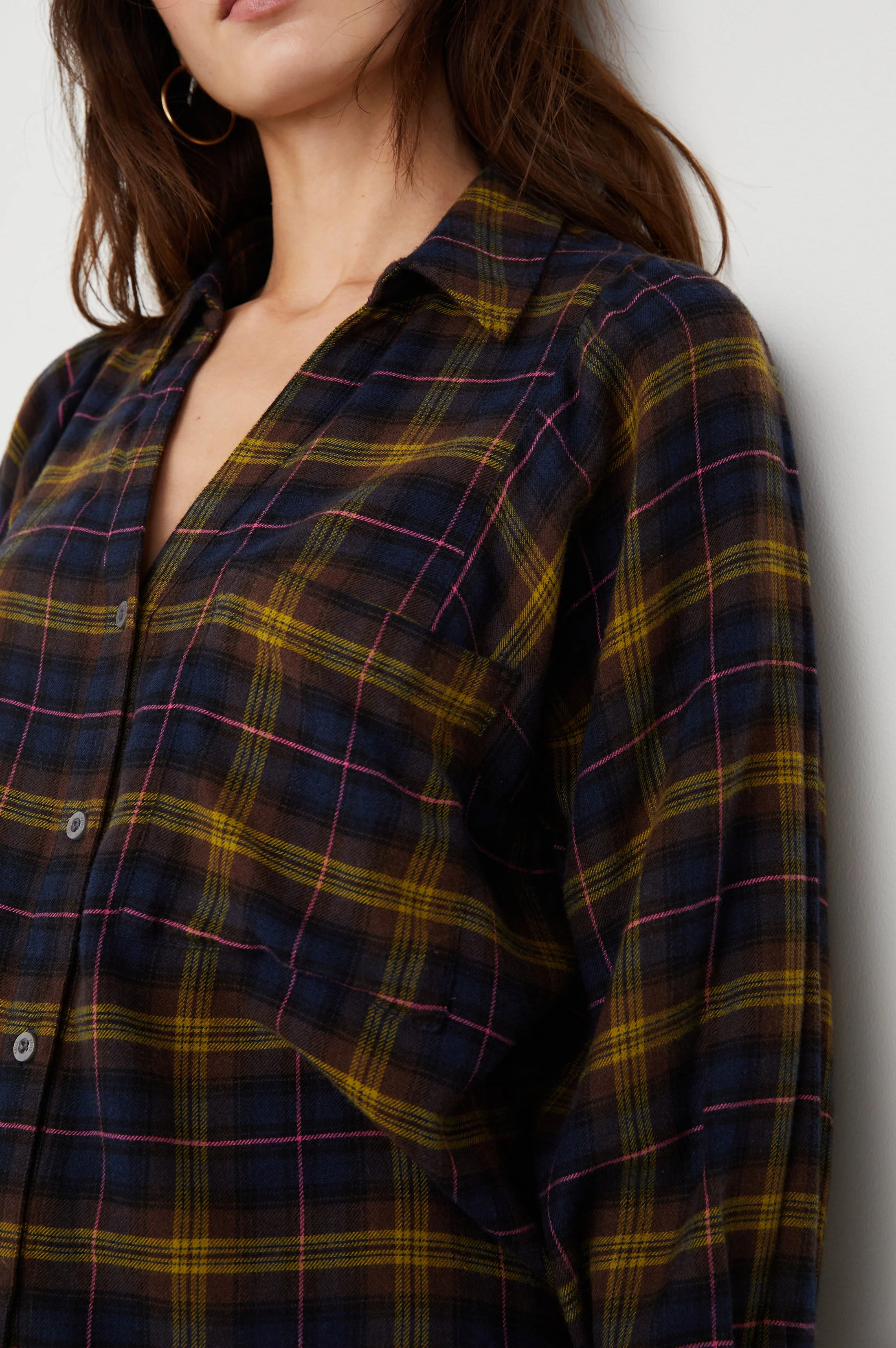 LAUREN SHIRT - NAVY HAZELNUT PINK - Image 2