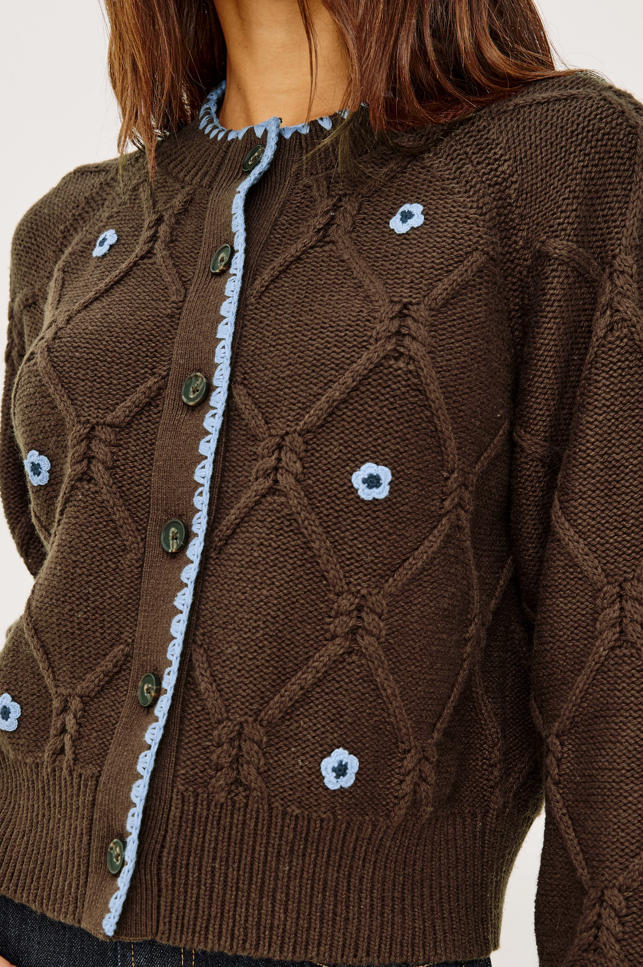 LAURIE CARDIGAN - WALNUT DAISY - Image 2