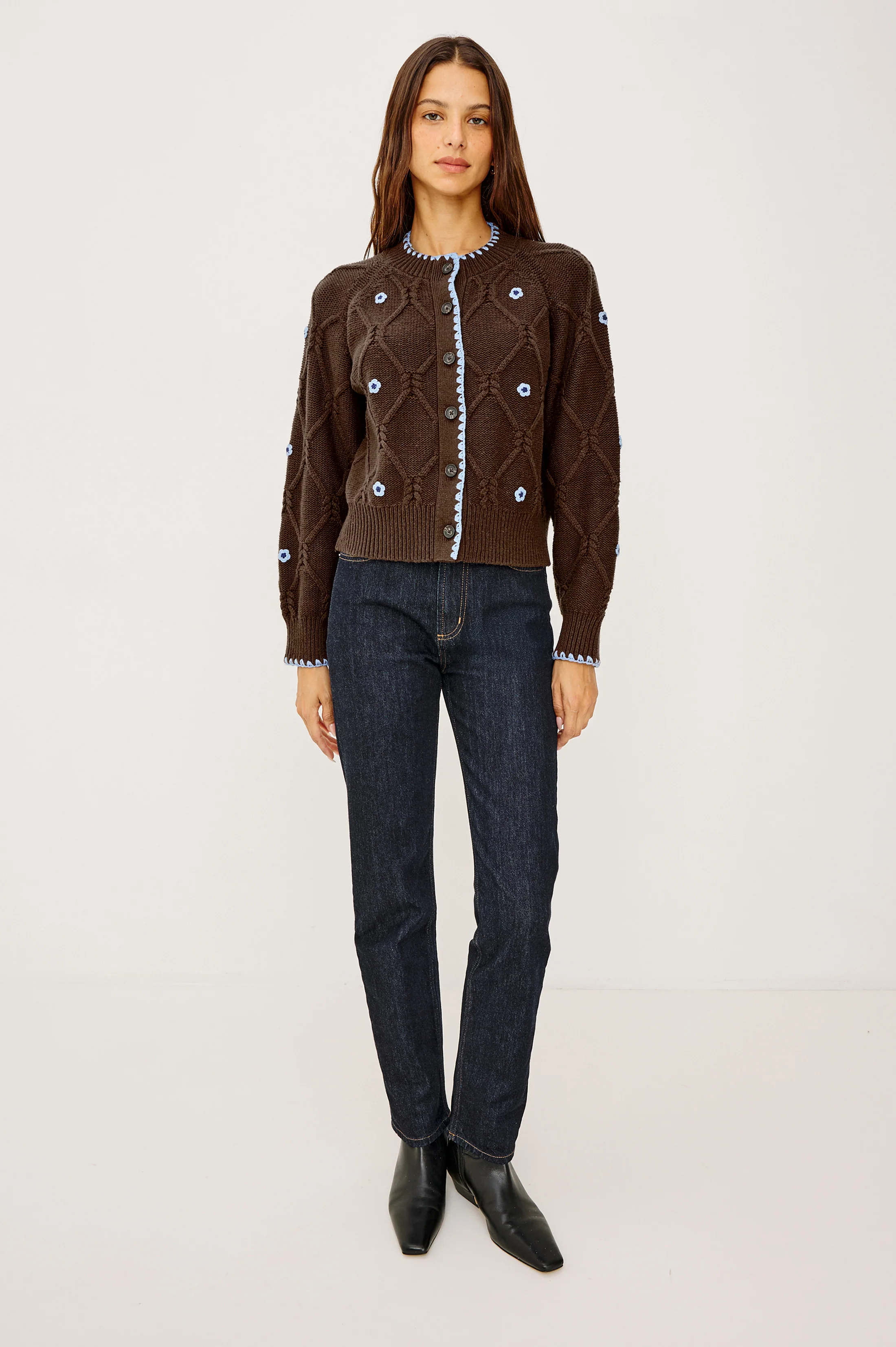 LAURIE CARDIGAN - WALNUT DAISY - Image 3