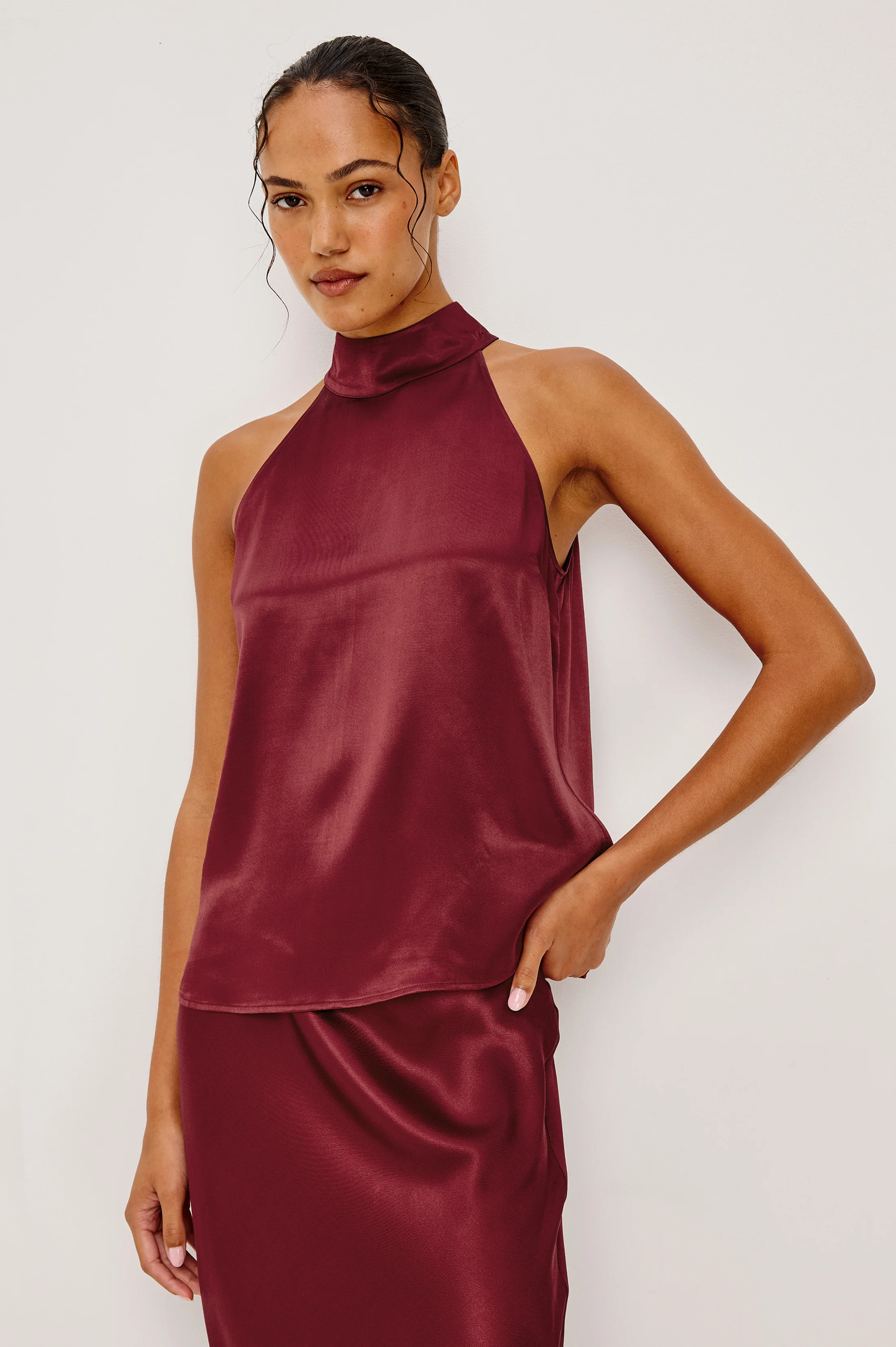 LEAH TOP - GARNET