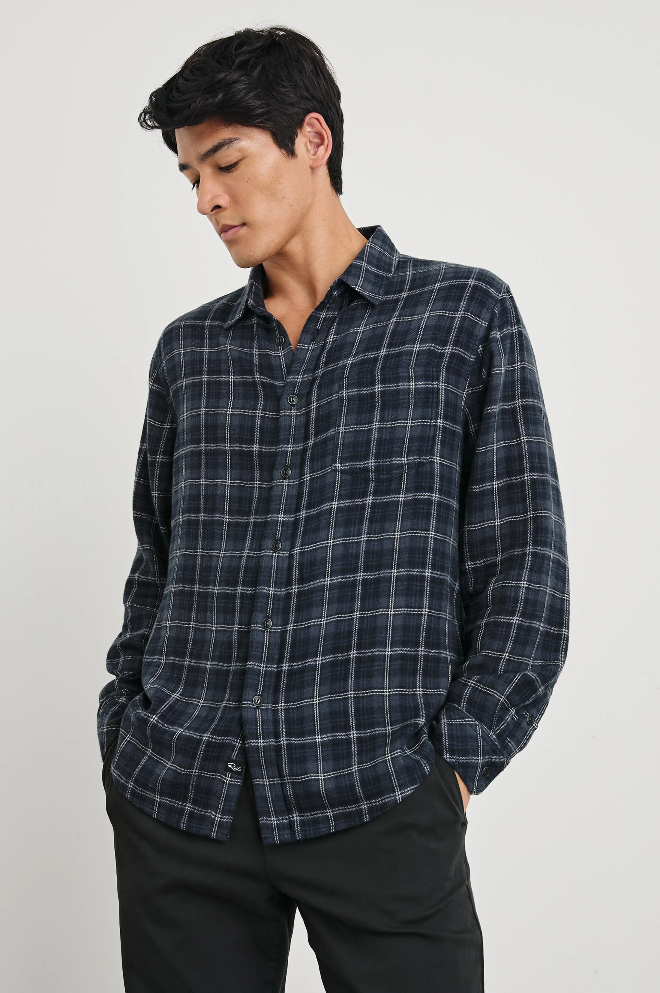 LENNOX SHIRT - BLACK BLUE SMOKE CINDER