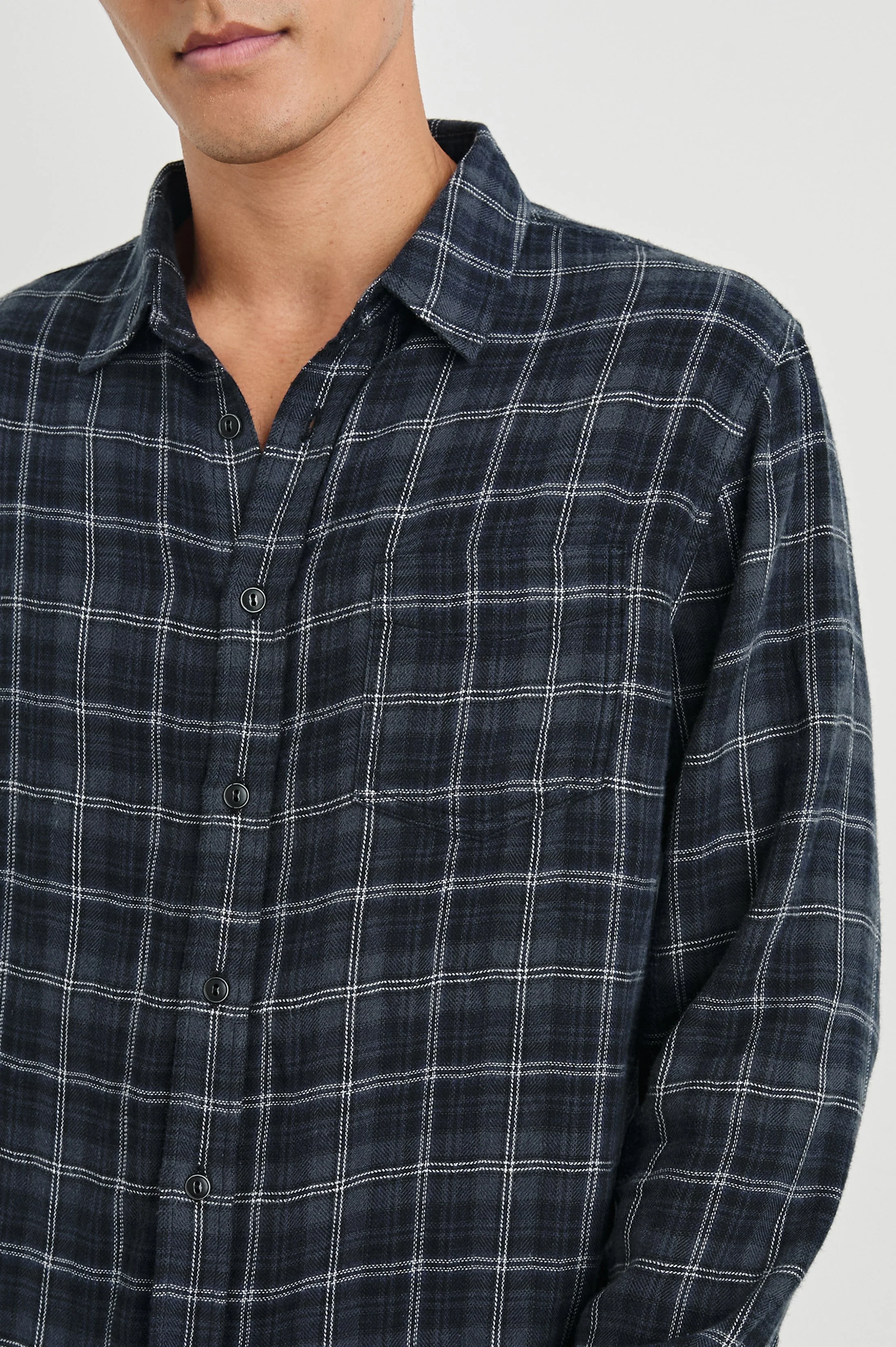 LENNOX SHIRT - BLACK BLUE SMOKE CINDER - Image 2