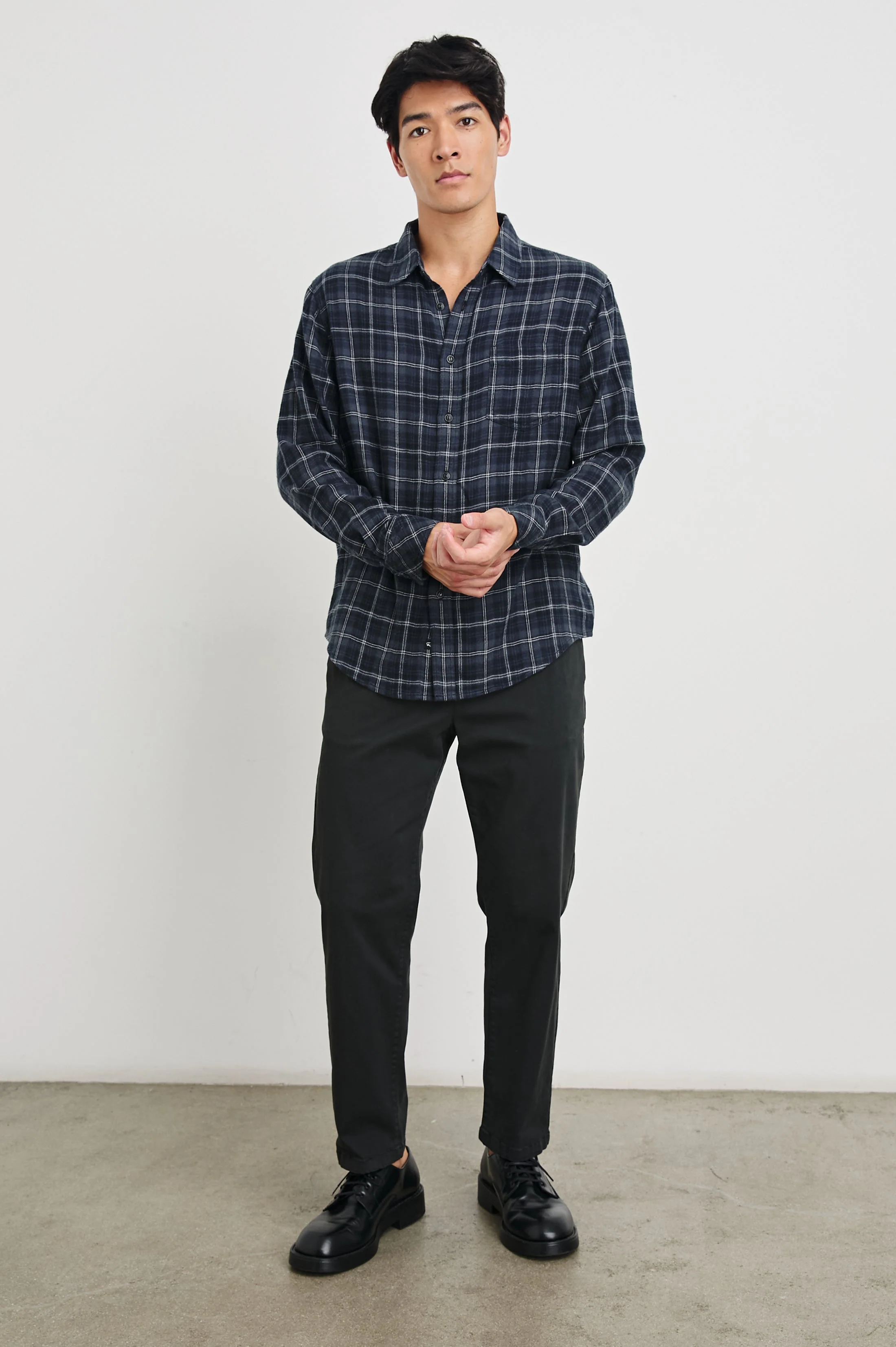 LENNOX SHIRT - BLACK BLUE SMOKE CINDER - Image 3