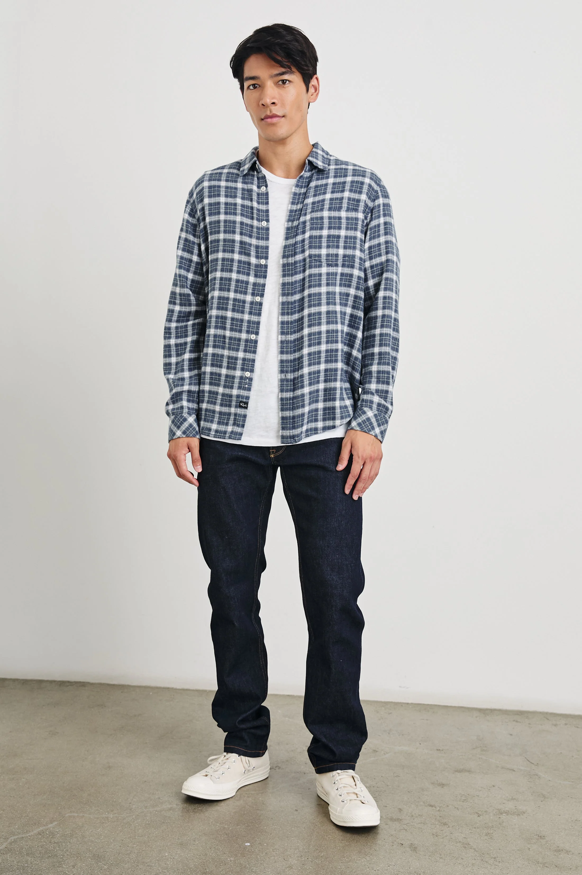 LENNOX SHIRT - DENIM WHITE GREY - Image 3