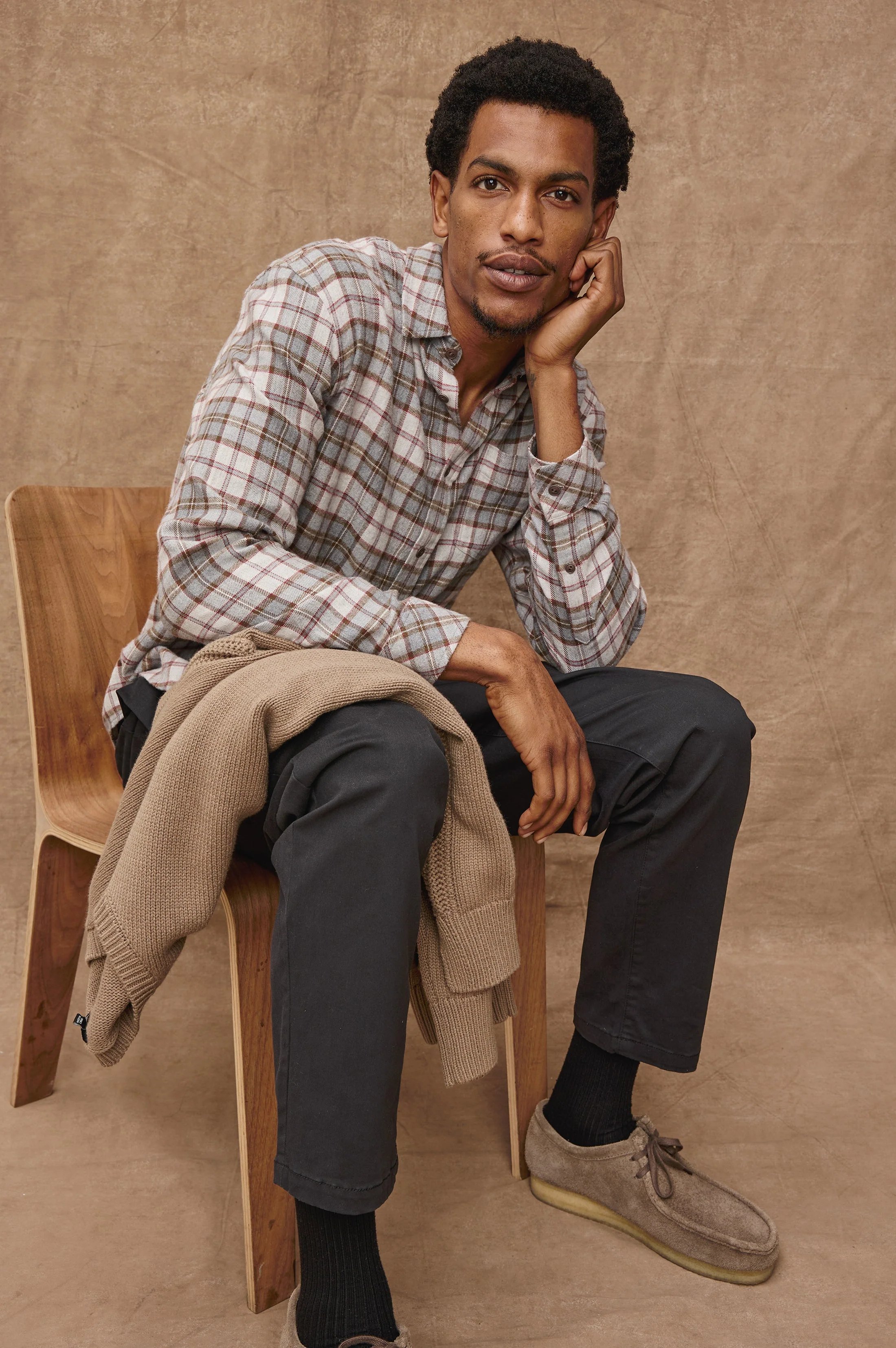 LENNOX SHIRT - CHARCOAL AUTUMN MELANGE