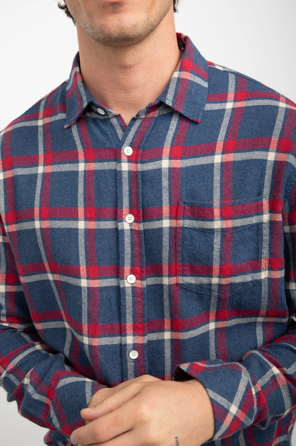 LENNOX SHIRT - CHERRY DENIM MELANGE - Image 2