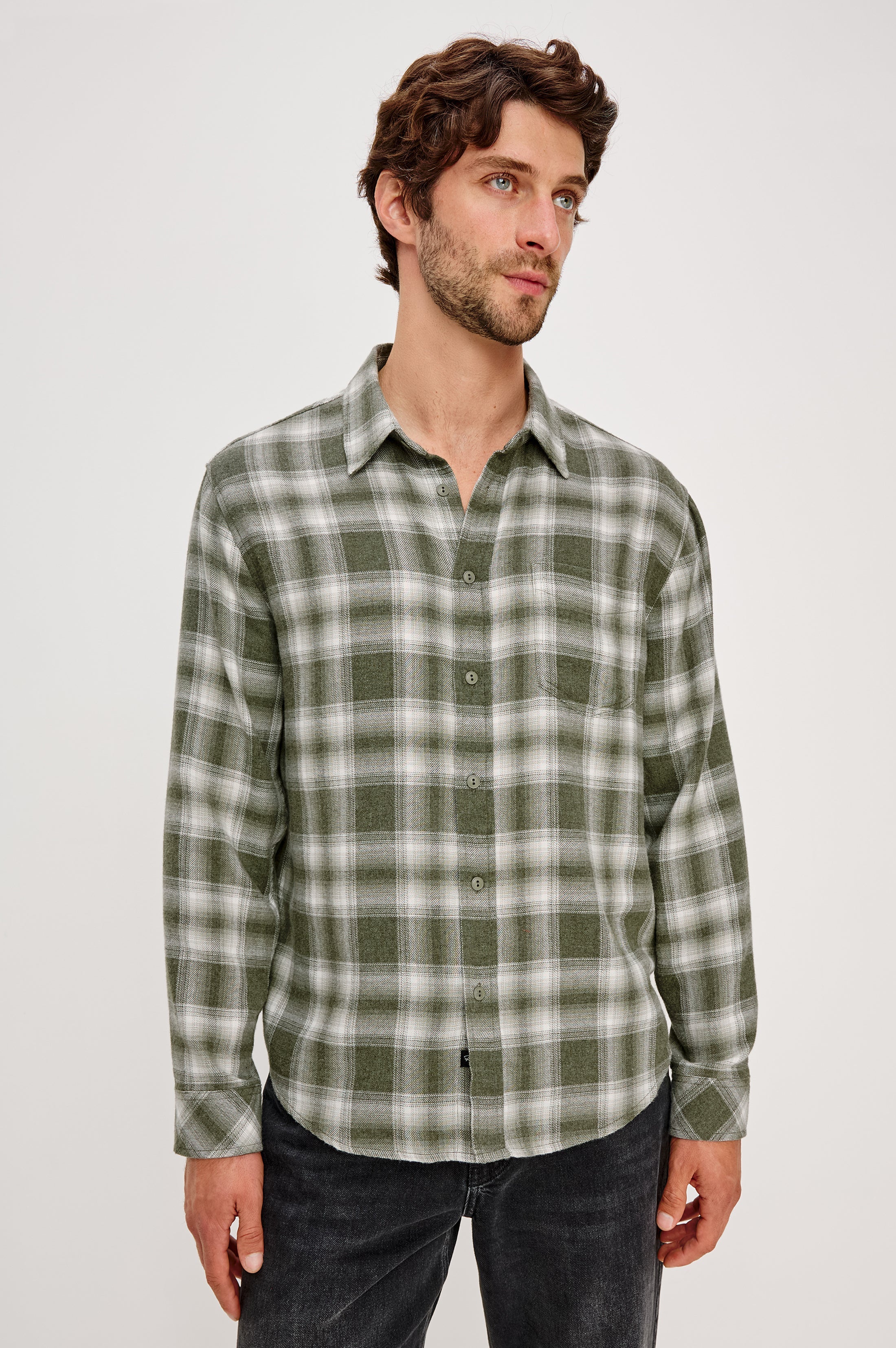 LENNOX SHIRT - DEEP MEADOW WHITE