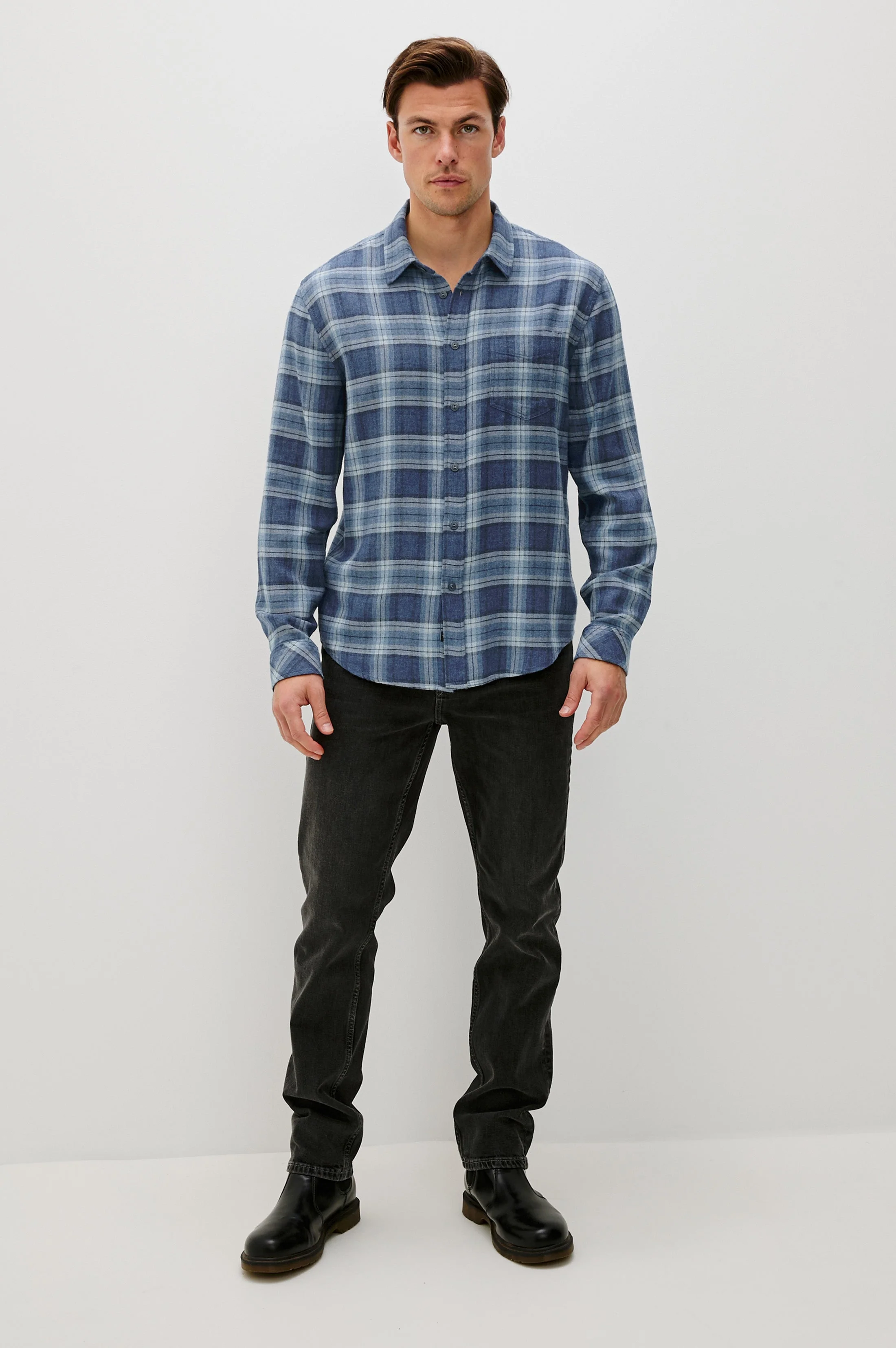 LENNOX SHIRT - INKWELL MELANGE - Image 3