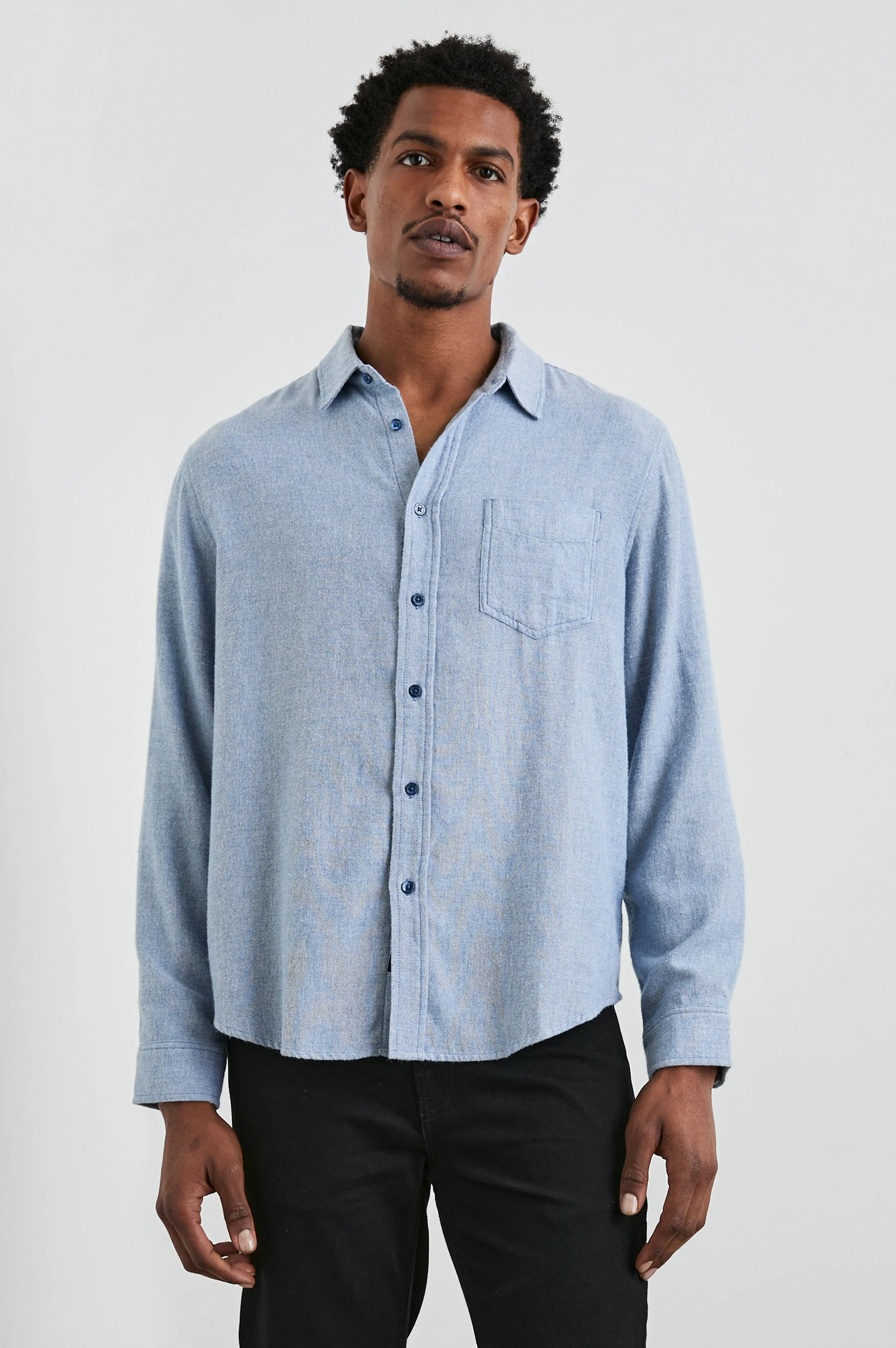 LENNOX SHIRT - KODIAK BLUE MELANGE - Image 2