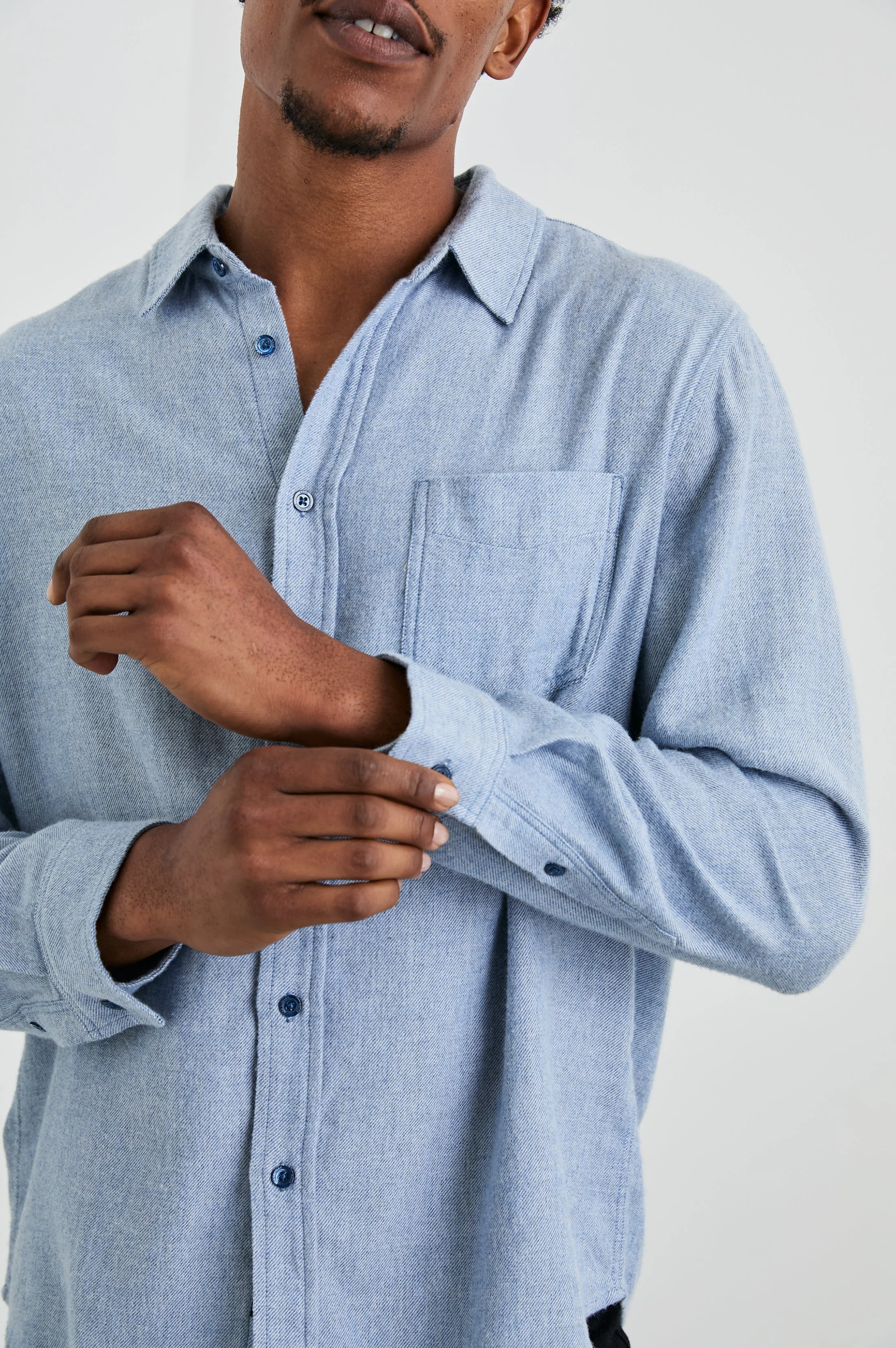 LENNOX SHIRT - KODIAK BLUE MELANGE - Image 3