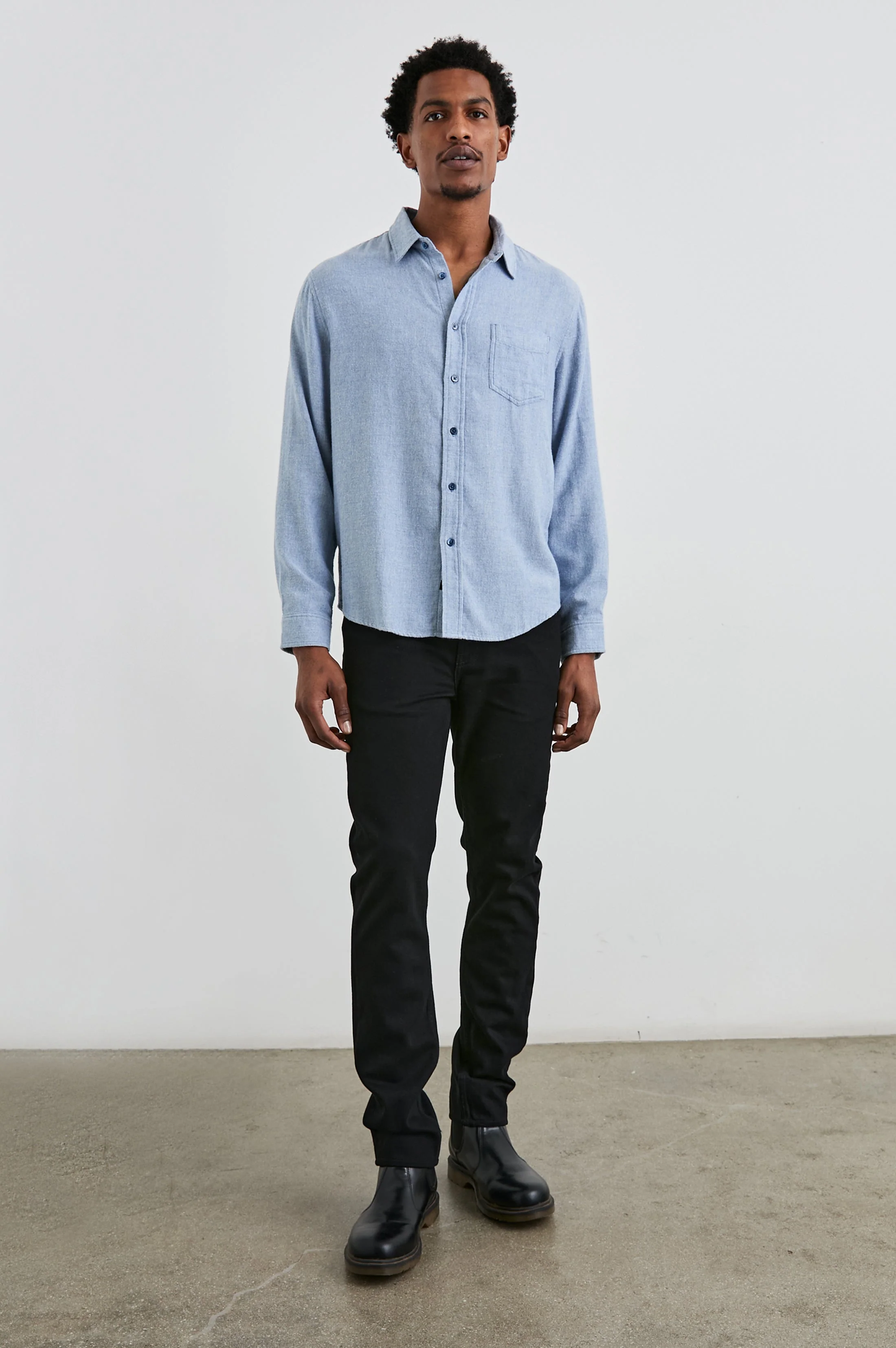 LENNOX SHIRT - KODIAK BLUE MELANGE - Image 4