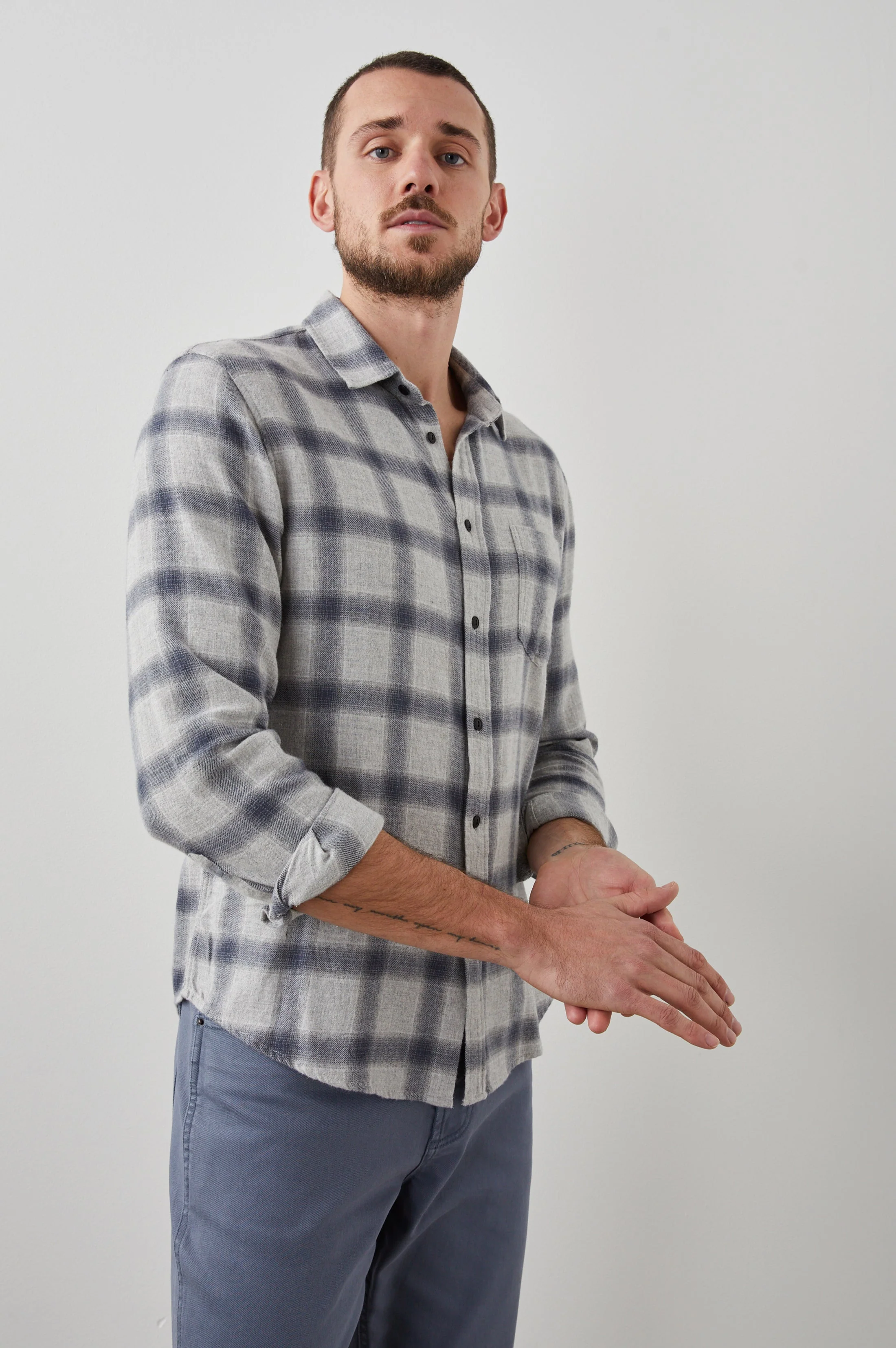 LENNOX SHIRT - METALLIC STORM HEATHER - Image 3