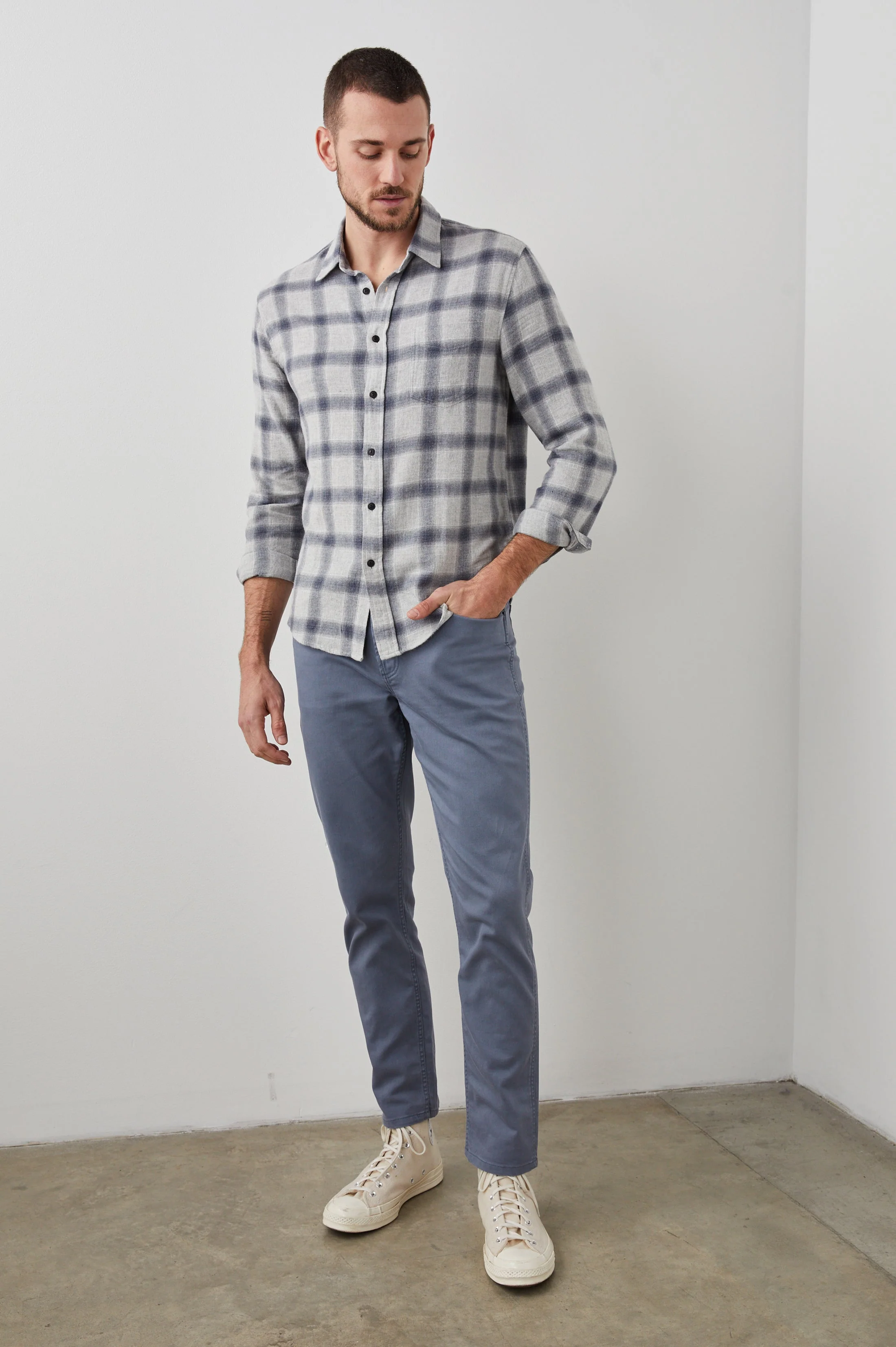 LENNOX SHIRT - METALLIC STORM HEATHER - Image 4