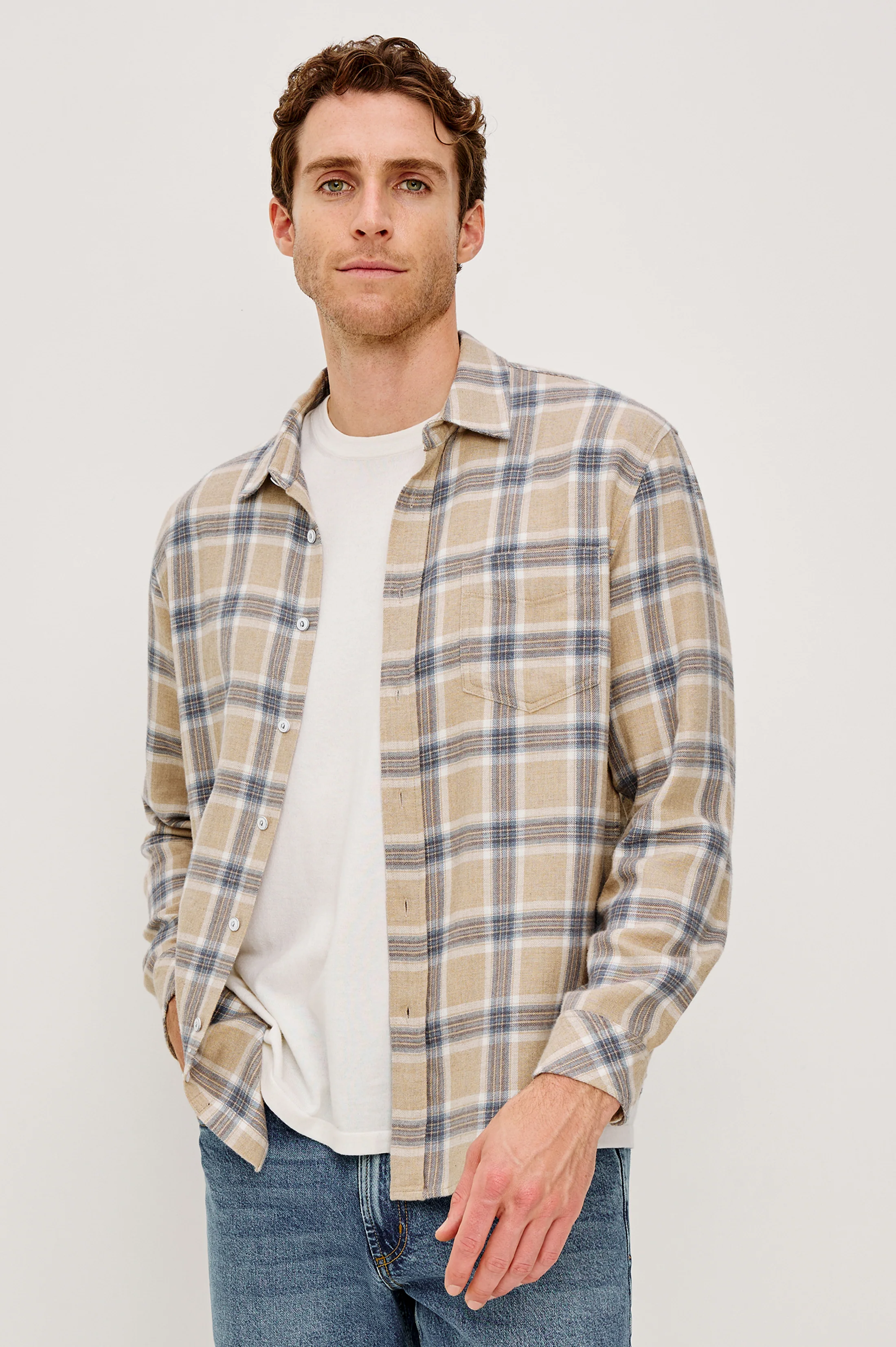 LENNOX SHIRT - PALAMINO SKYLINE MELANGE