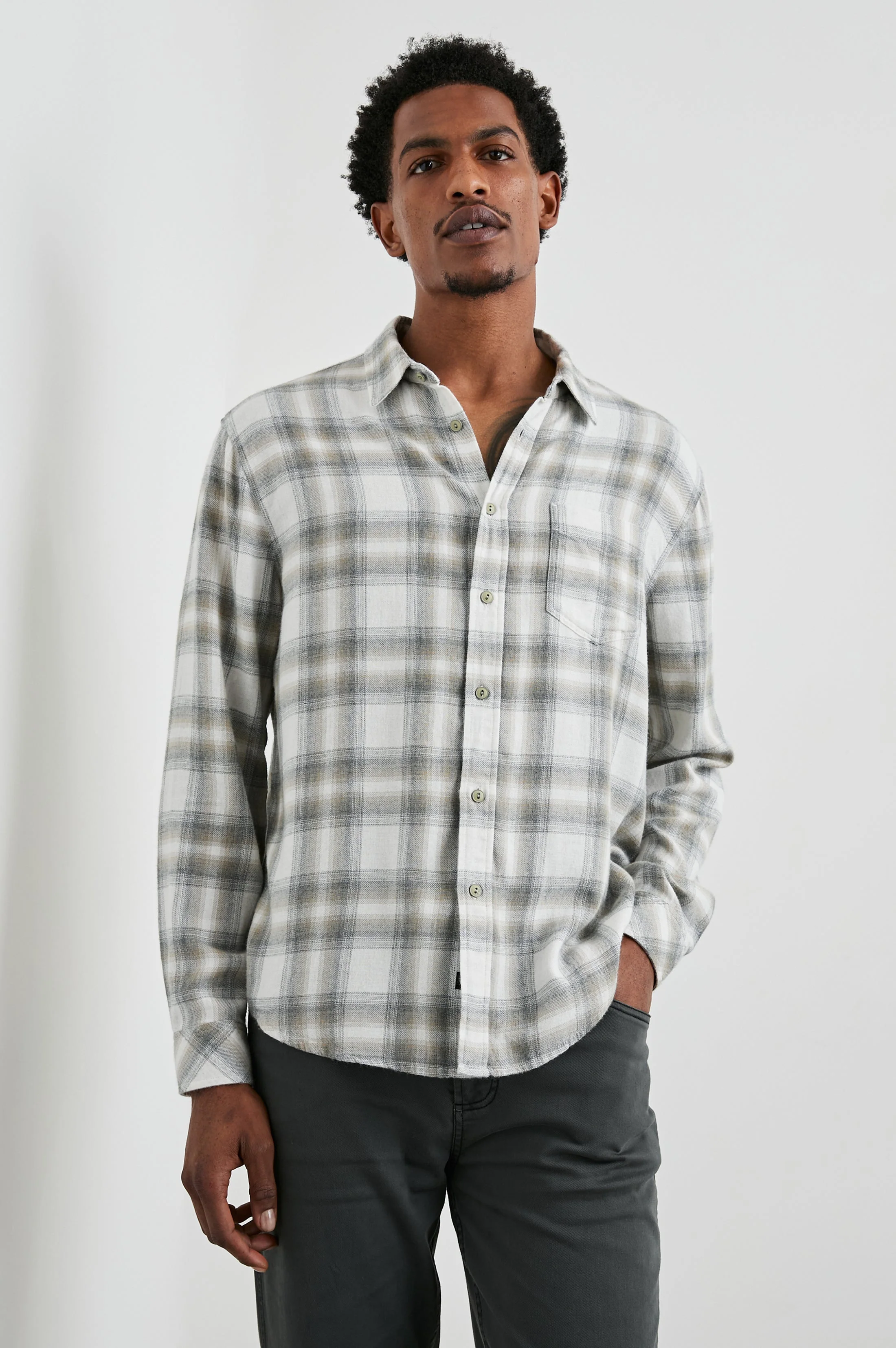 LENNOX SHIRT - QUICKSAND SPARK MELANGE - Image 3