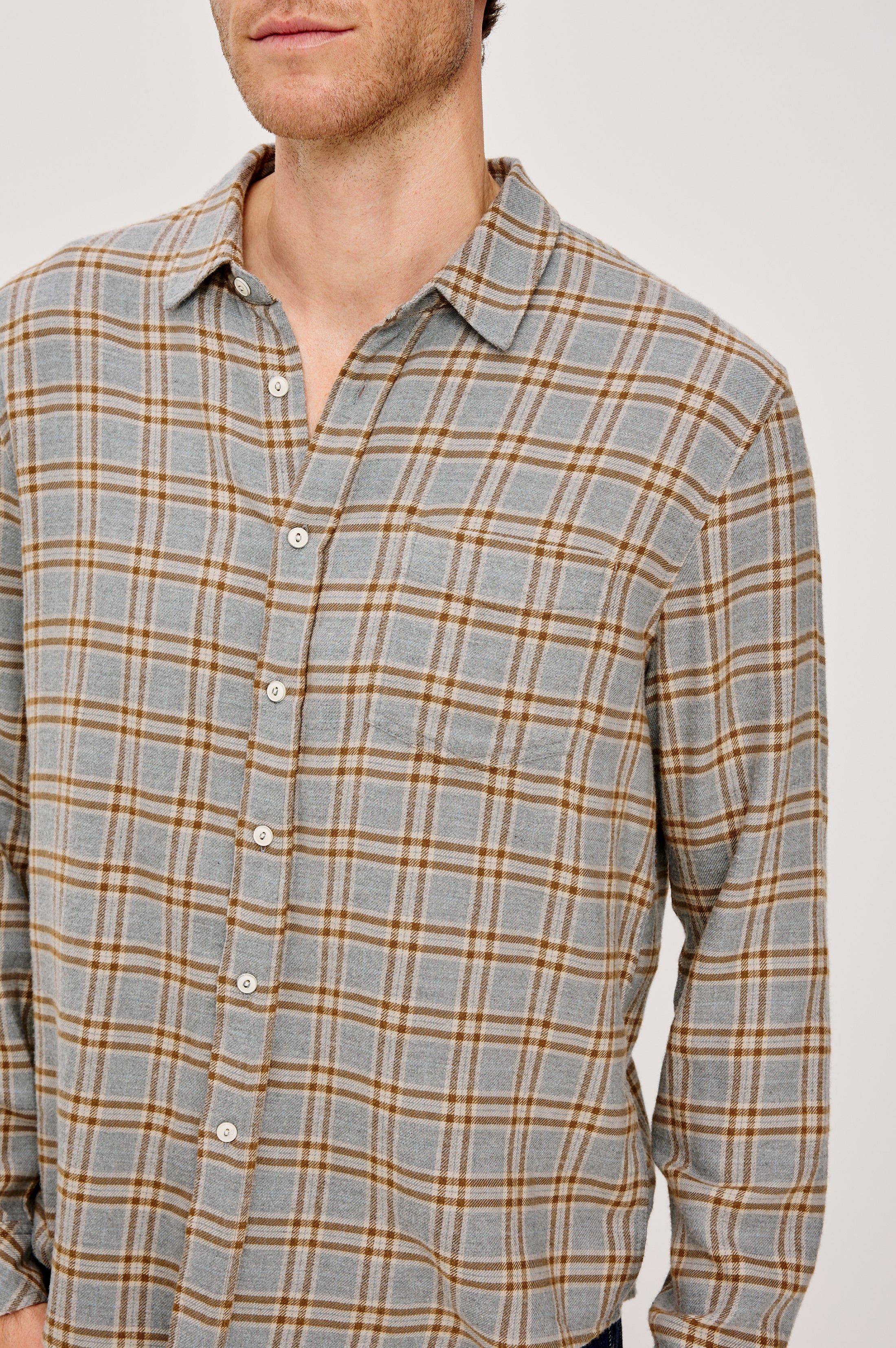 LENNOX SHIRT - SHALE TRUFFLE - Image 2
