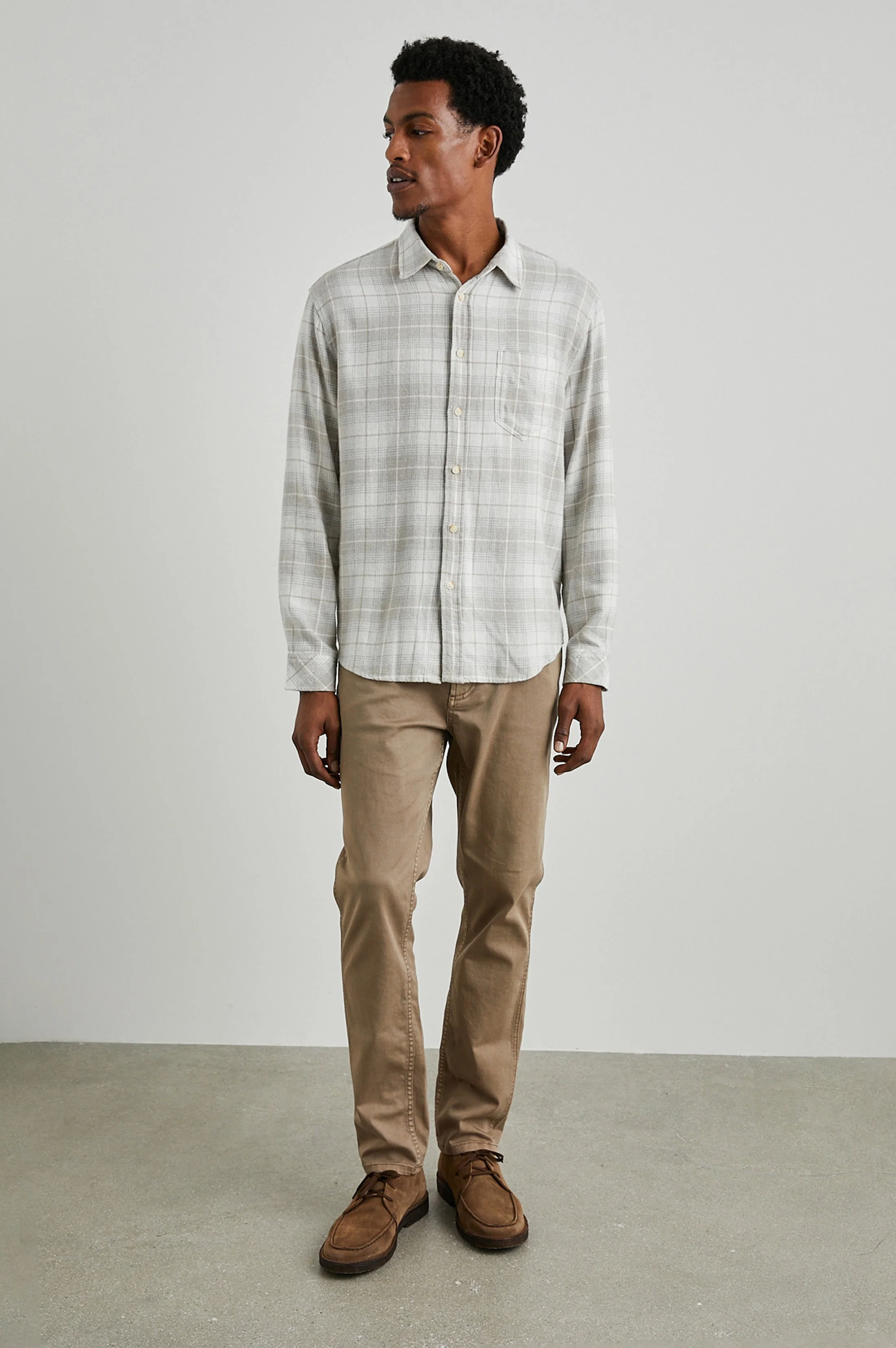 LENNOX SHIRT - WHEAT DOVE MELANGE - Image 3