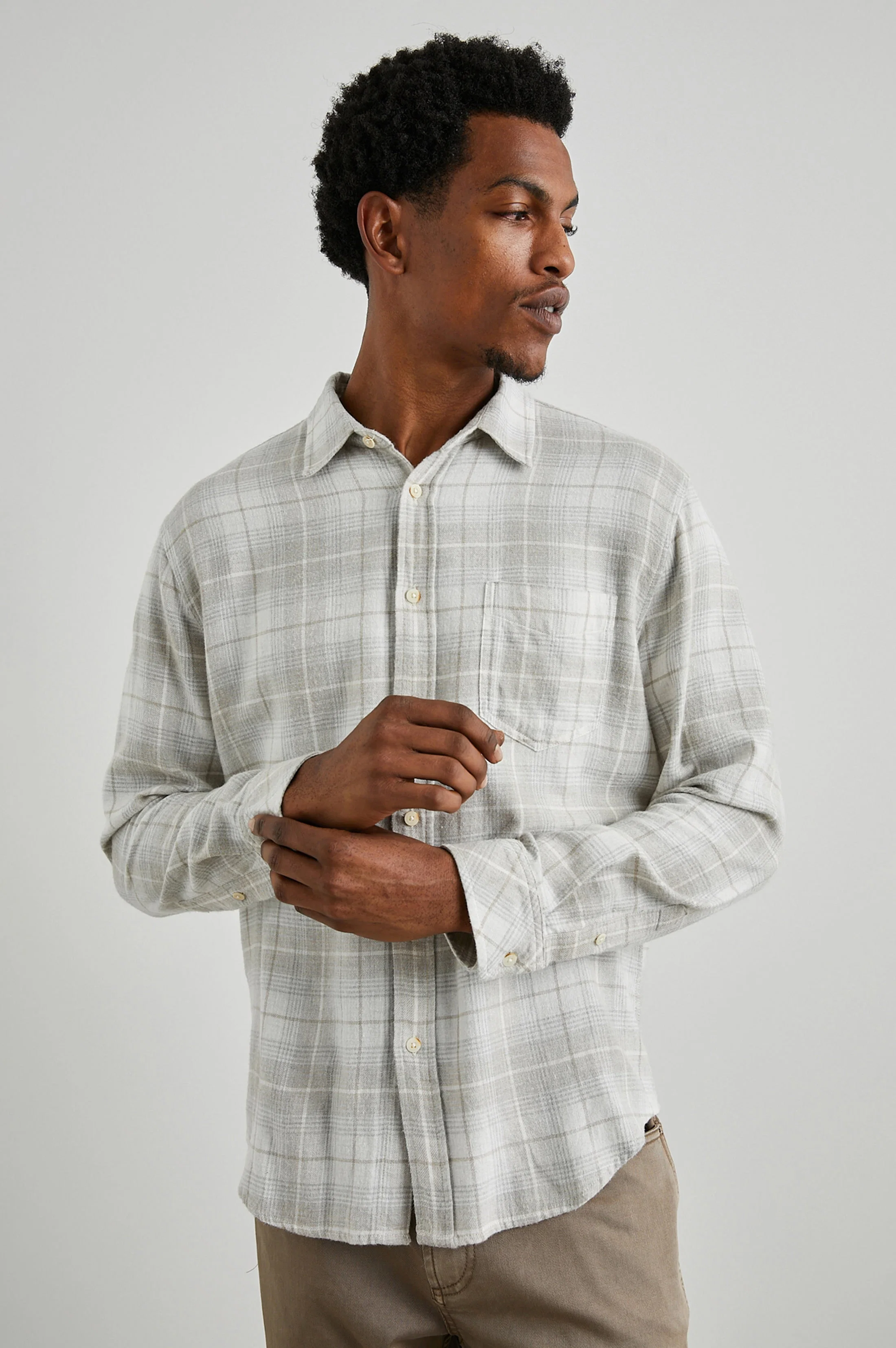 LENNOX SHIRT - WHEAT DOVE MELANGE - Image 4