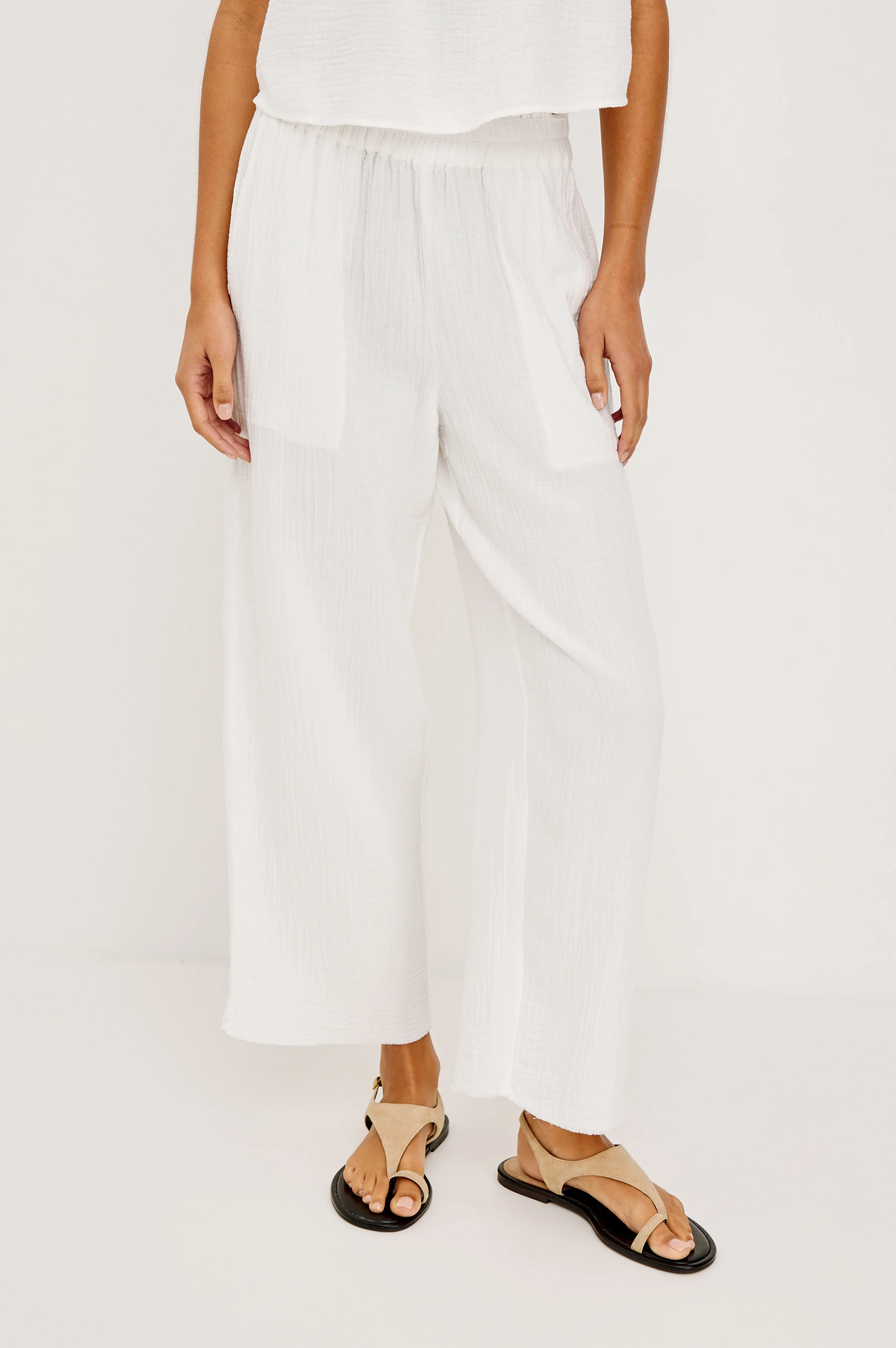 LEON CROP PANT - WHITE