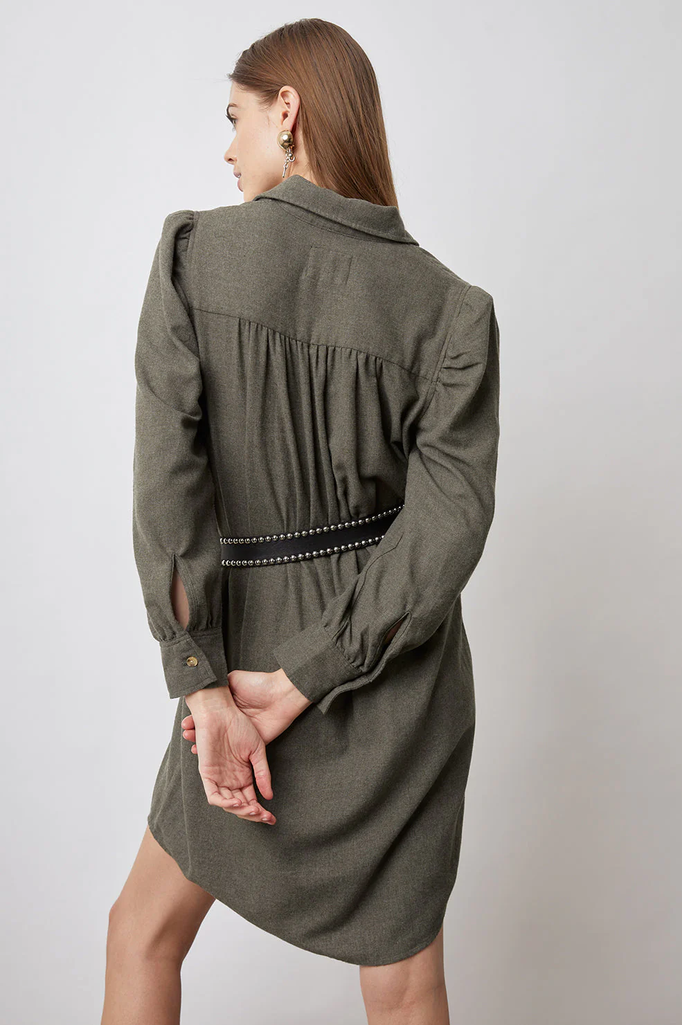 LEONA DRESS - HUNTER GREEN - Image 4