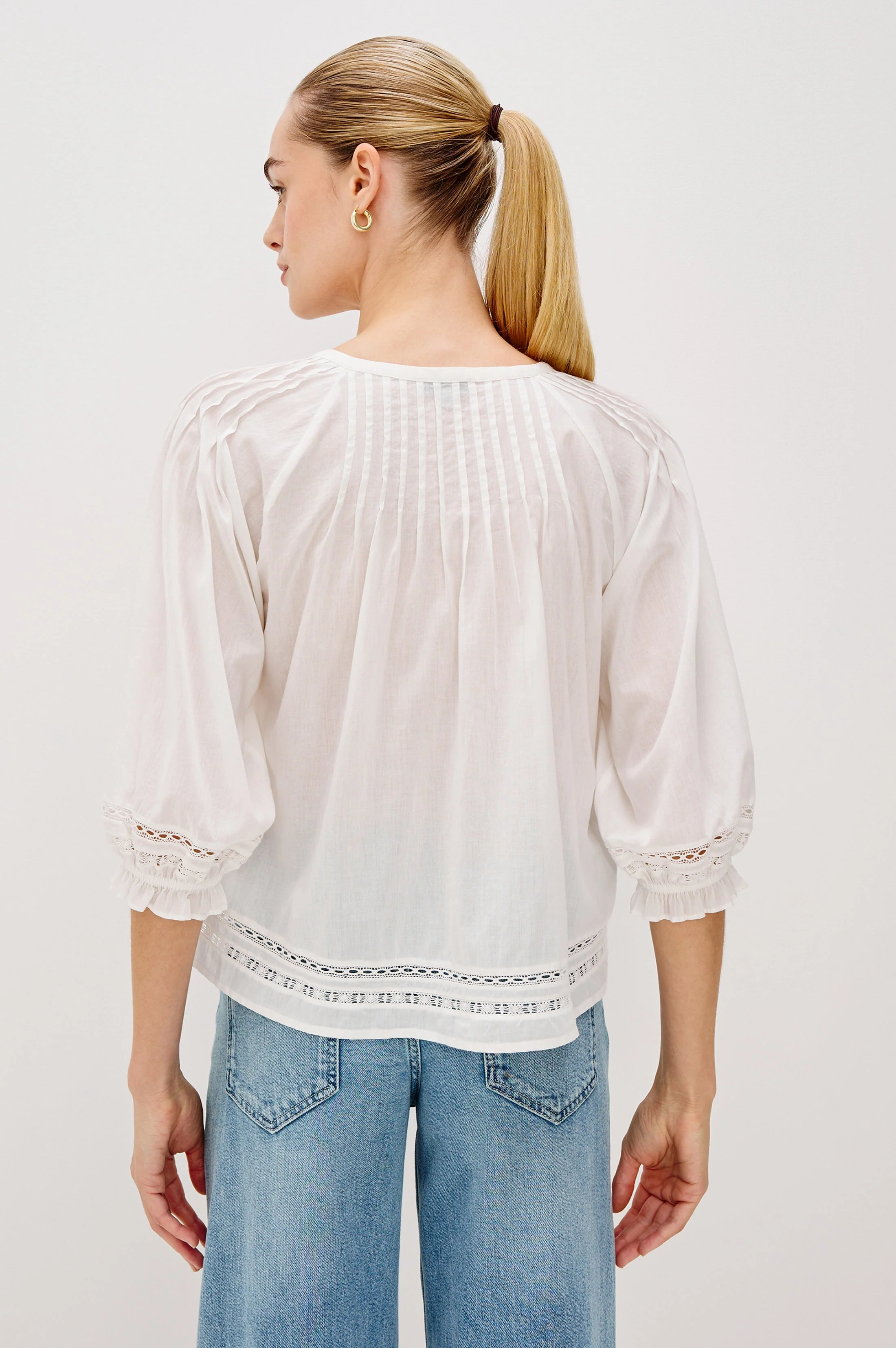 LILAH TOP - WHITE LACE DETAIL - Image 4