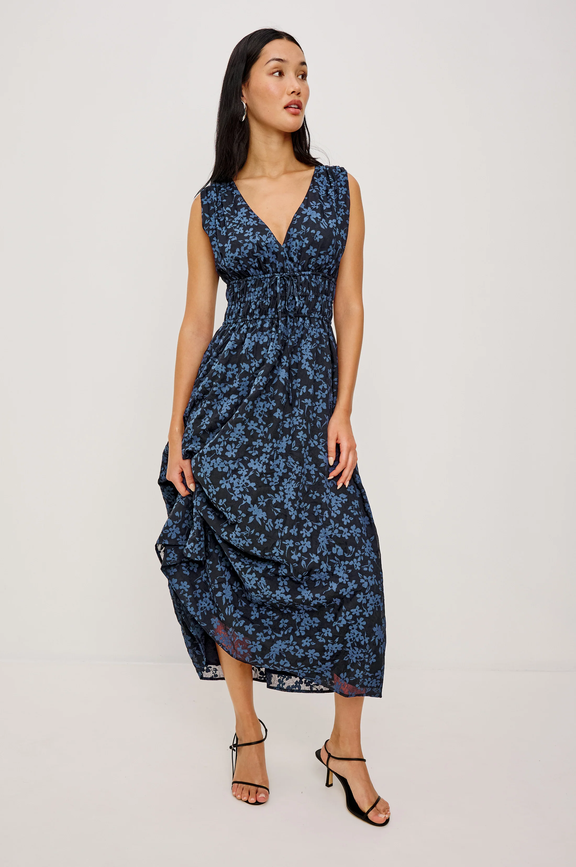 LILITH DRESS - MIDNIGHT SILHOUETTE FLORAL - Image 3