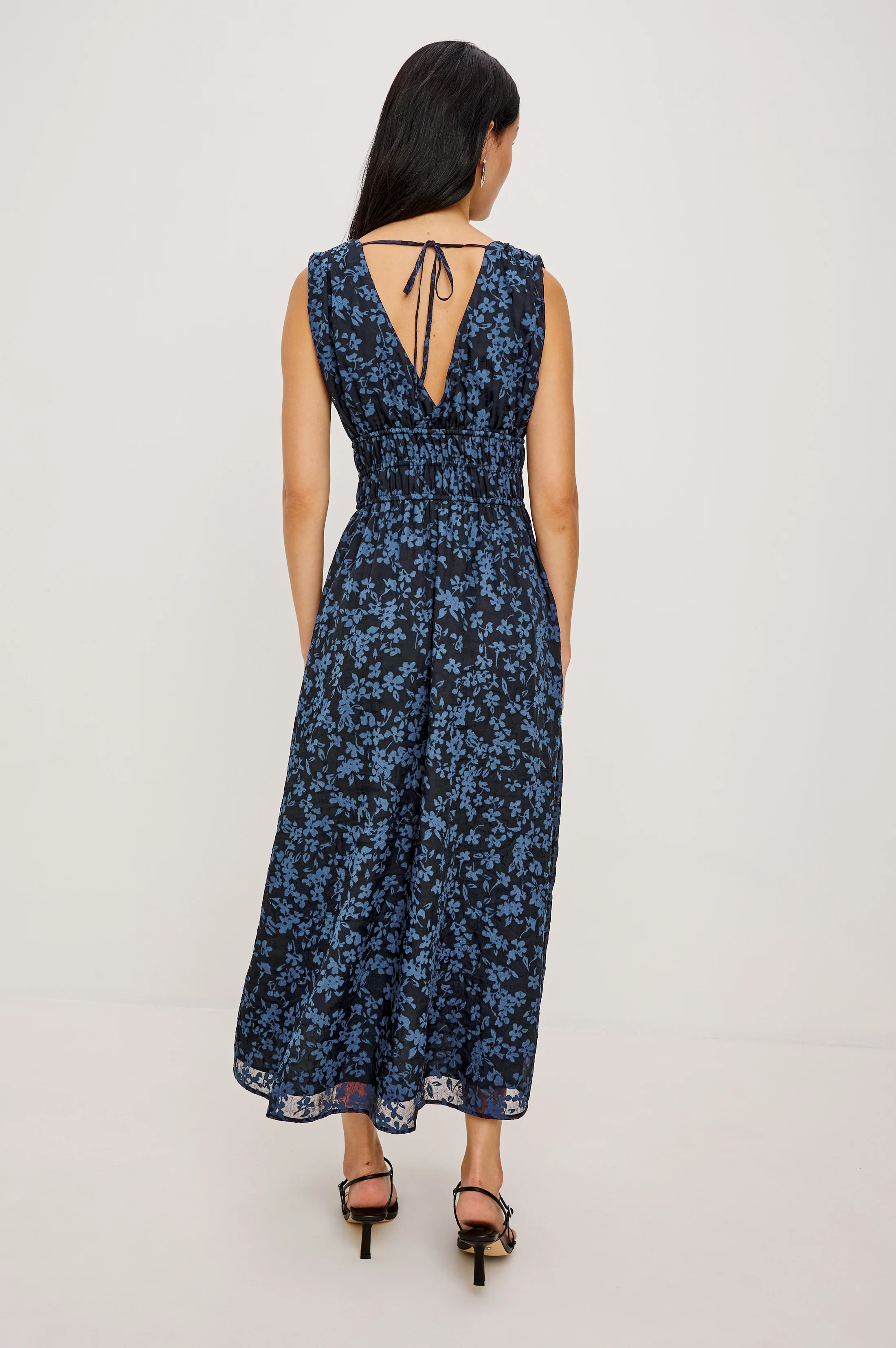 LILITH DRESS - MIDNIGHT SILHOUETTE FLORAL - Image 5