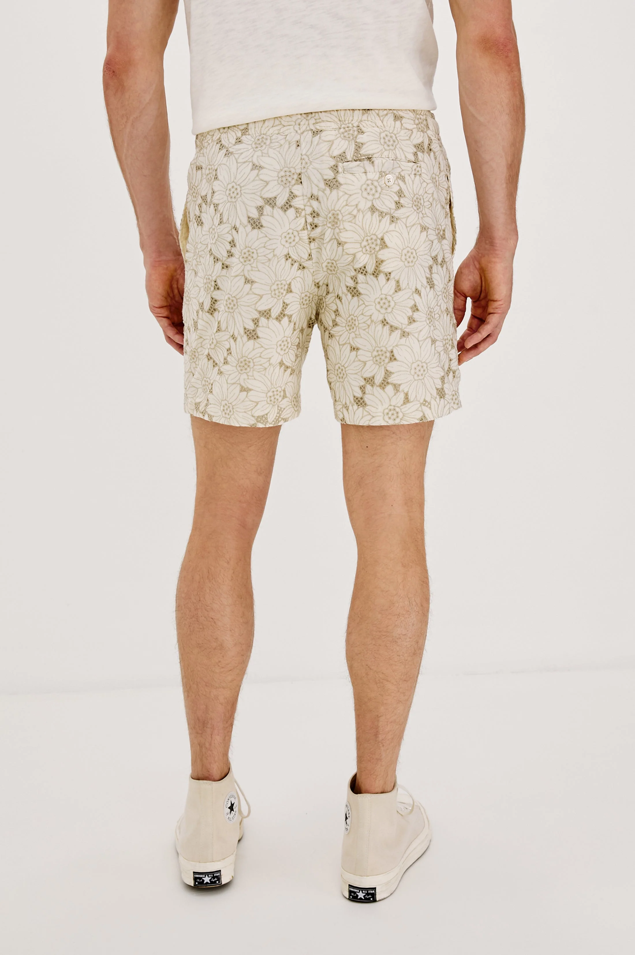 LOGAN SHORT - KHAKI WHITE SUNFLOWER - Image 5