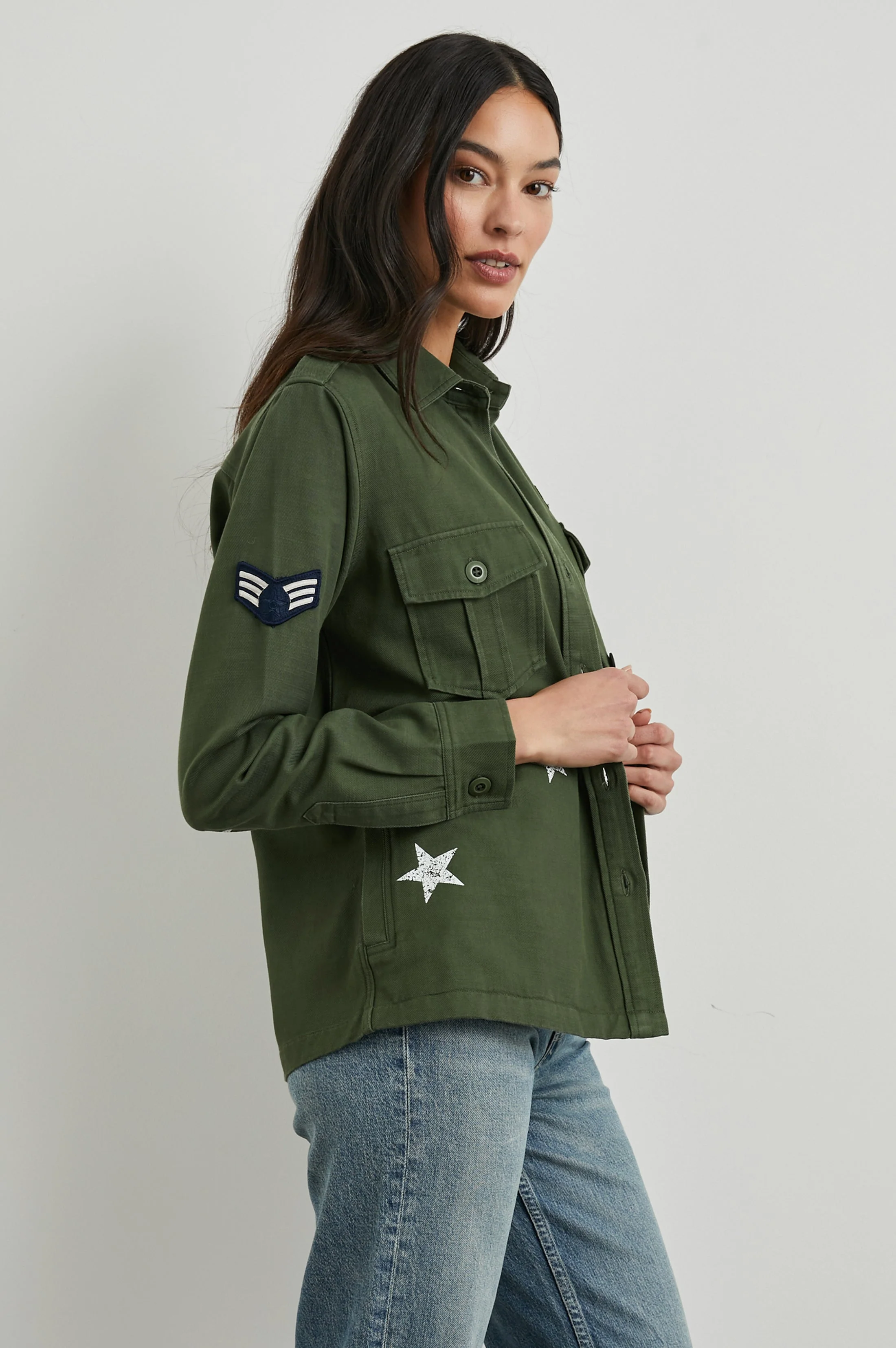 LOREN SHIRT JACKET - MILITARY OLIVE - Image 3
