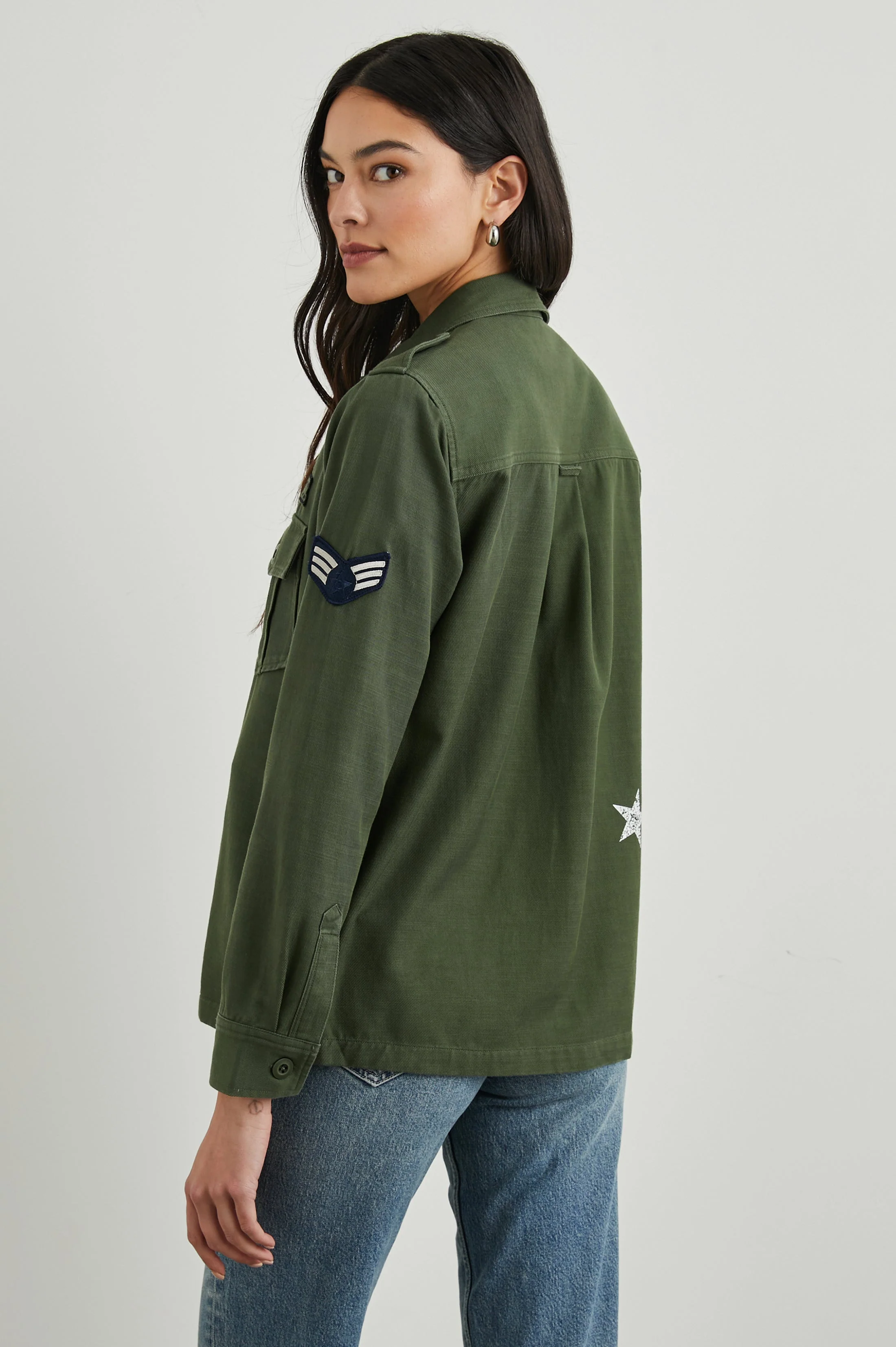 LOREN SHIRT JACKET - MILITARY OLIVE - Image 4