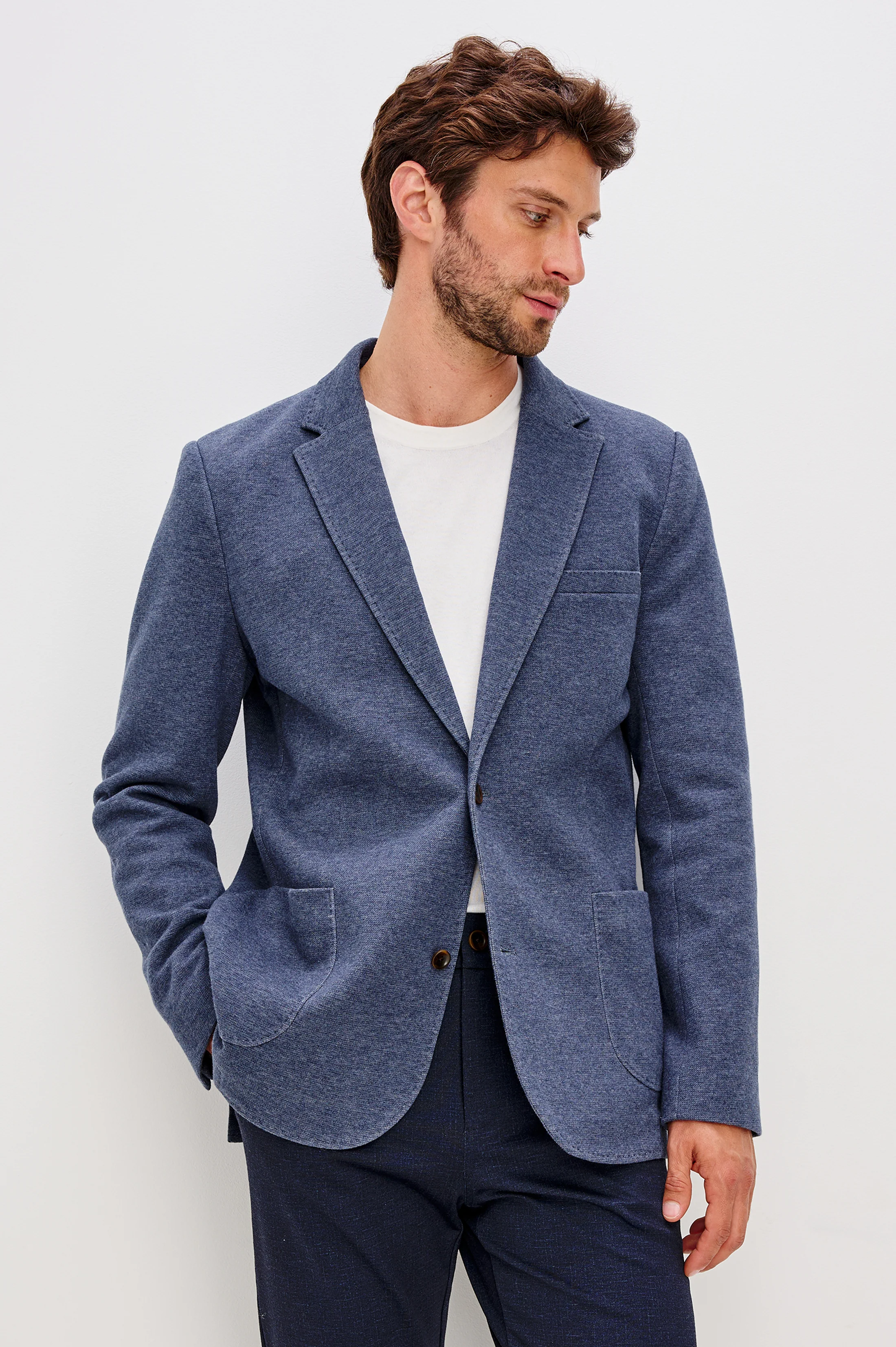 LORENZ BLAZER - NAVY HEATHER