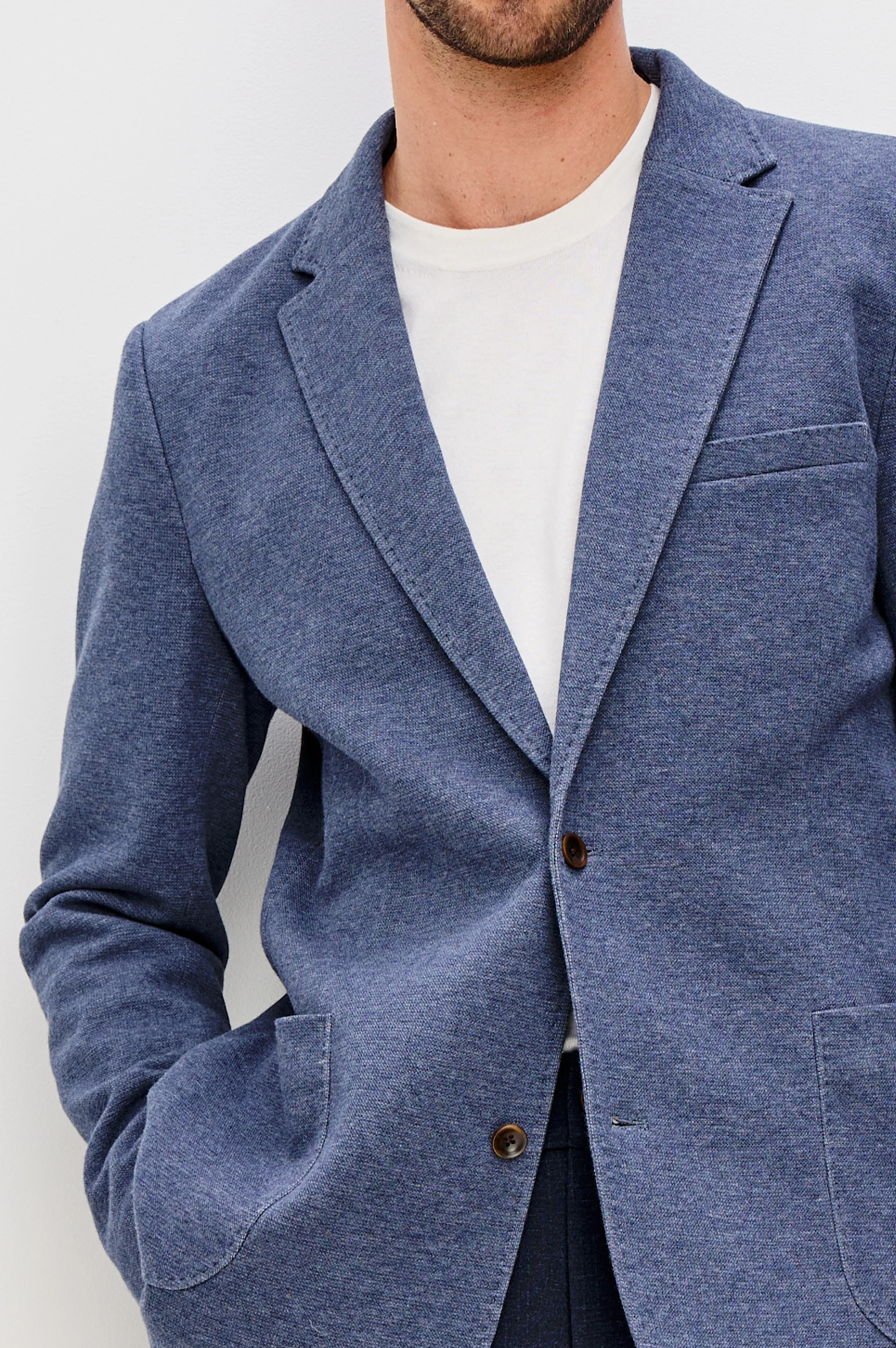 LORENZ BLAZER - NAVY HEATHER - Image 2
