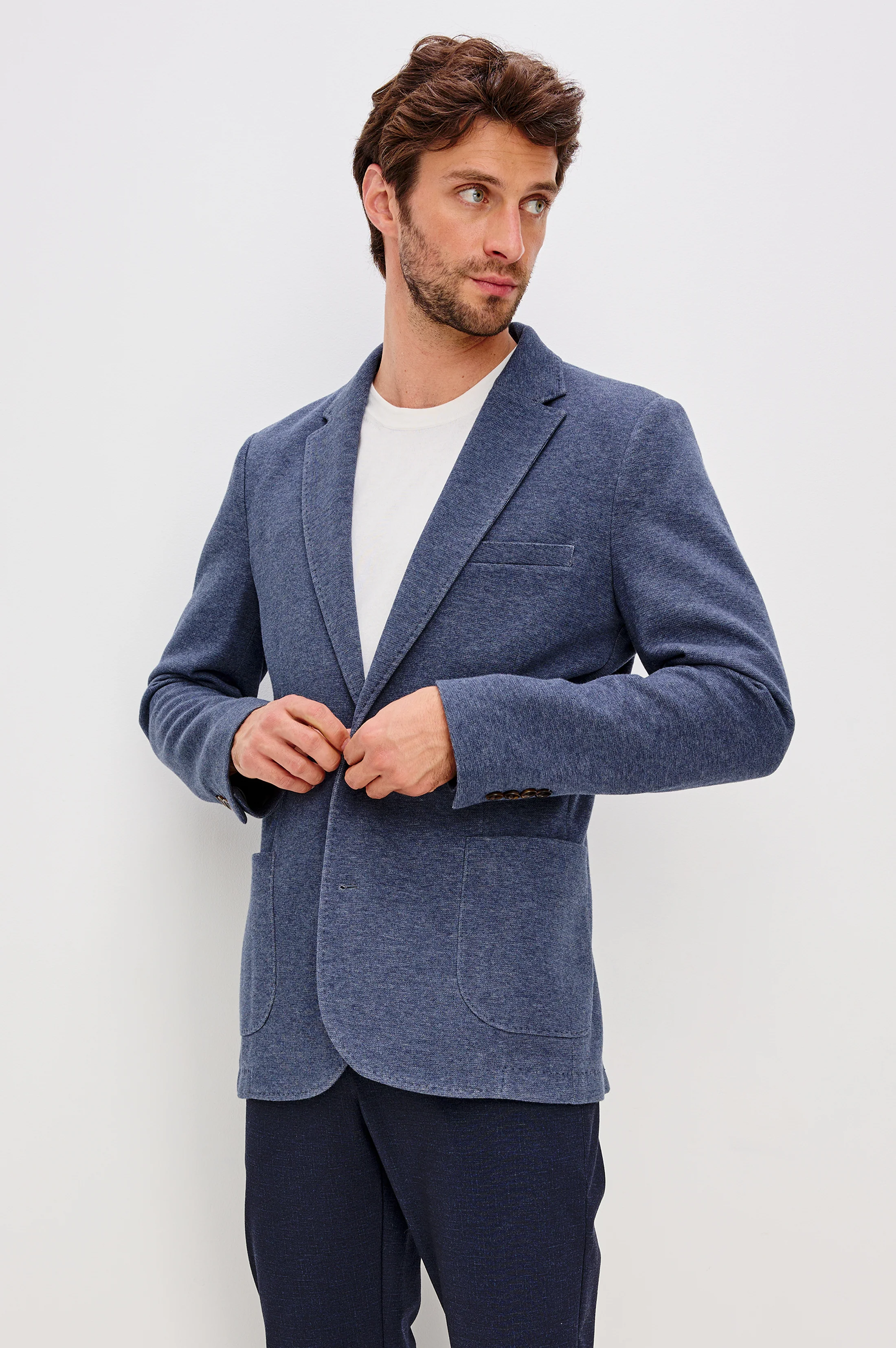 LORENZ BLAZER - NAVY HEATHER - Image 4