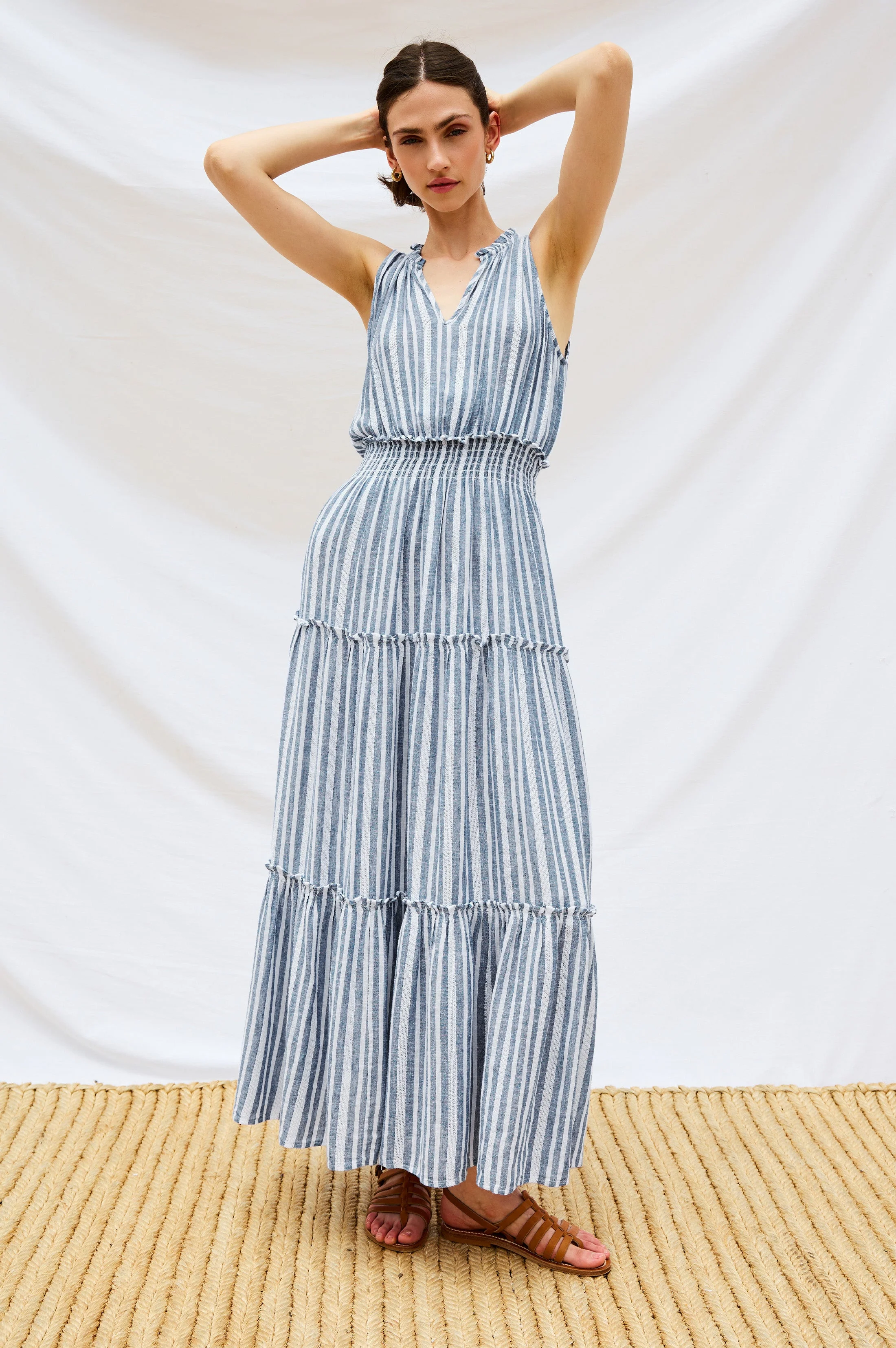 LOULOU DRESS - JALISCO STRIPE - Image 3