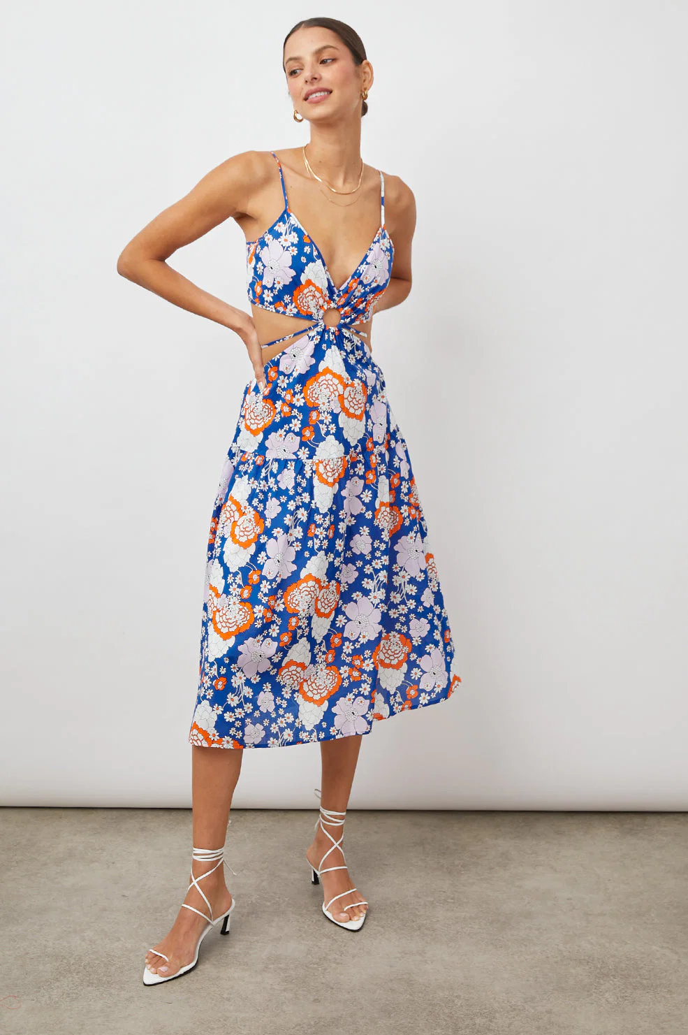 LOURDES DRESS - COBALT FLORAL - Image 4
