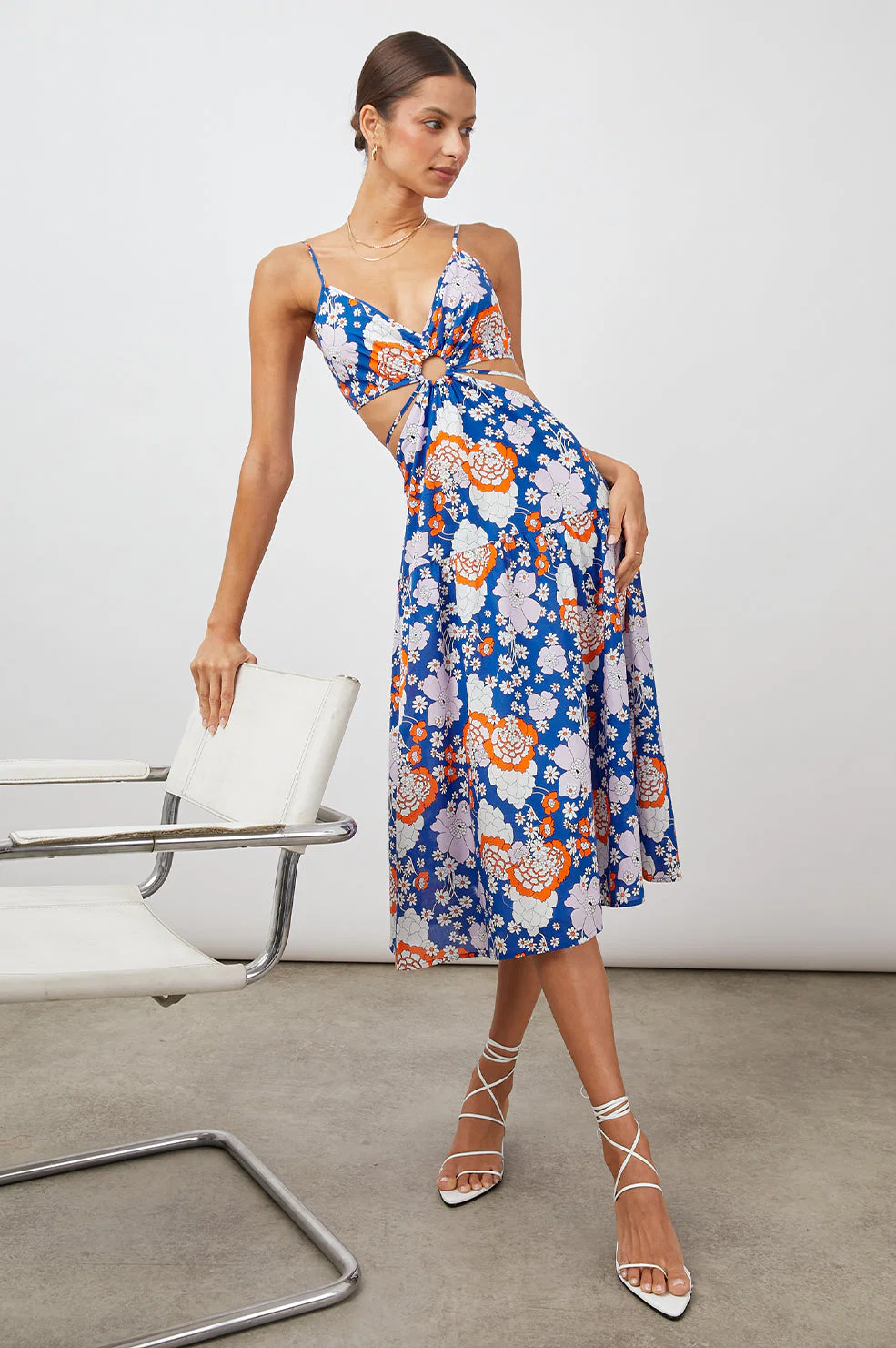 LOURDES DRESS - COBALT FLORAL - Image 5